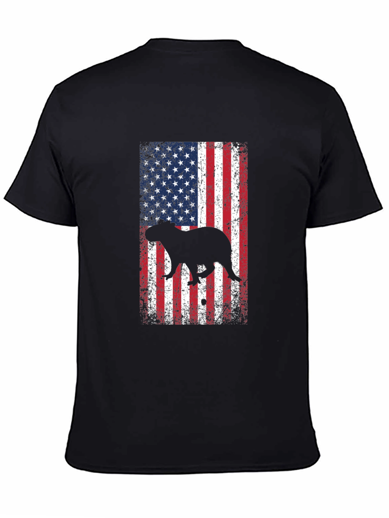 Capybara USA Flag Graphic Tee