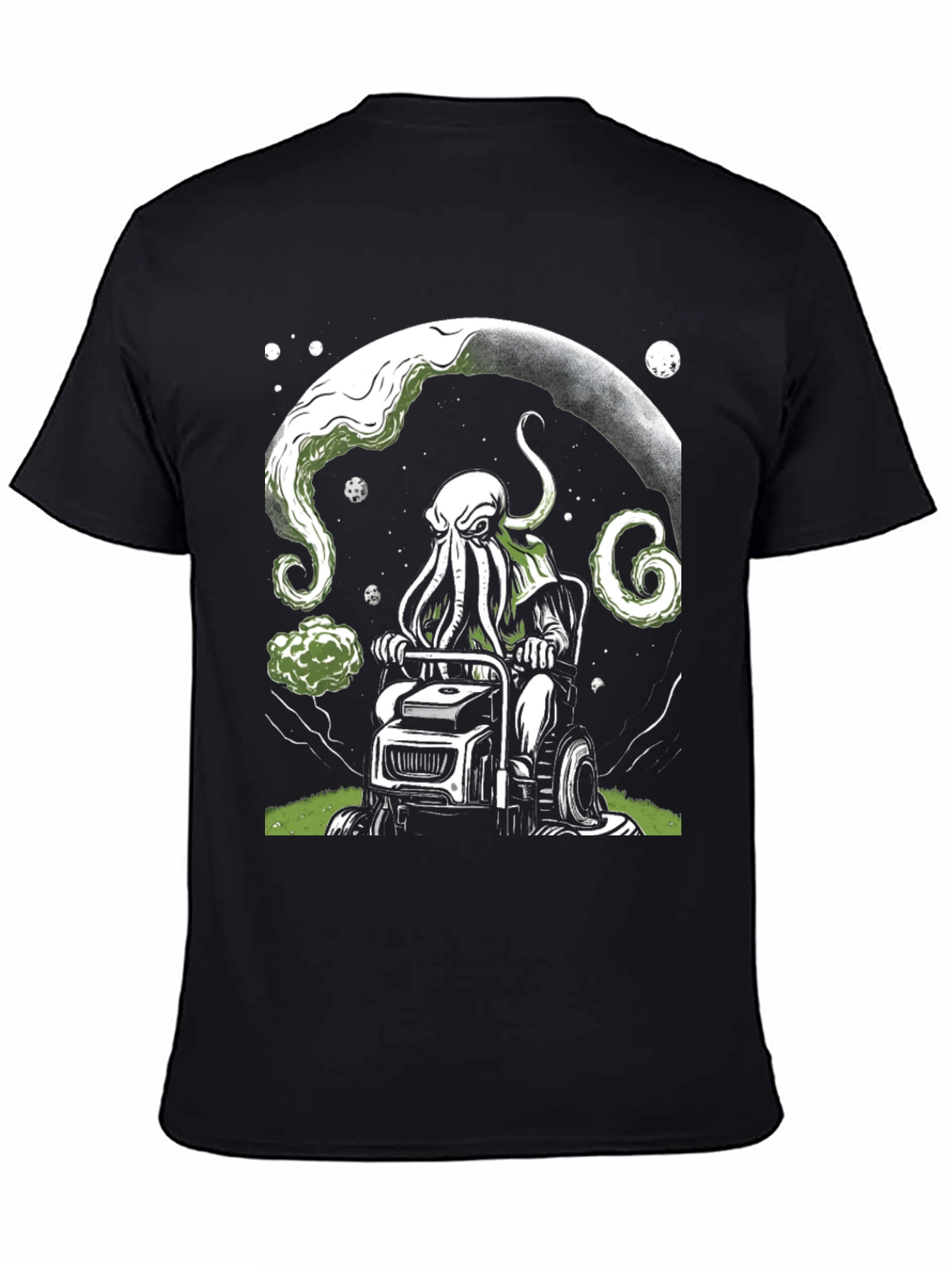 Cthulhu Mowing T-Shirt - Cosmic Lawn Care Tee