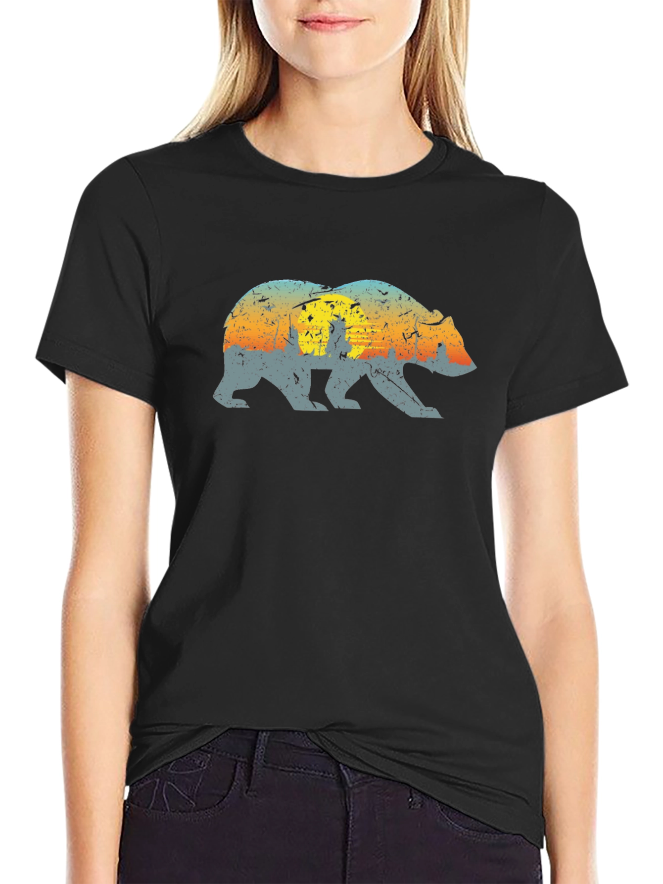 California Bear Graphic Tee - Black