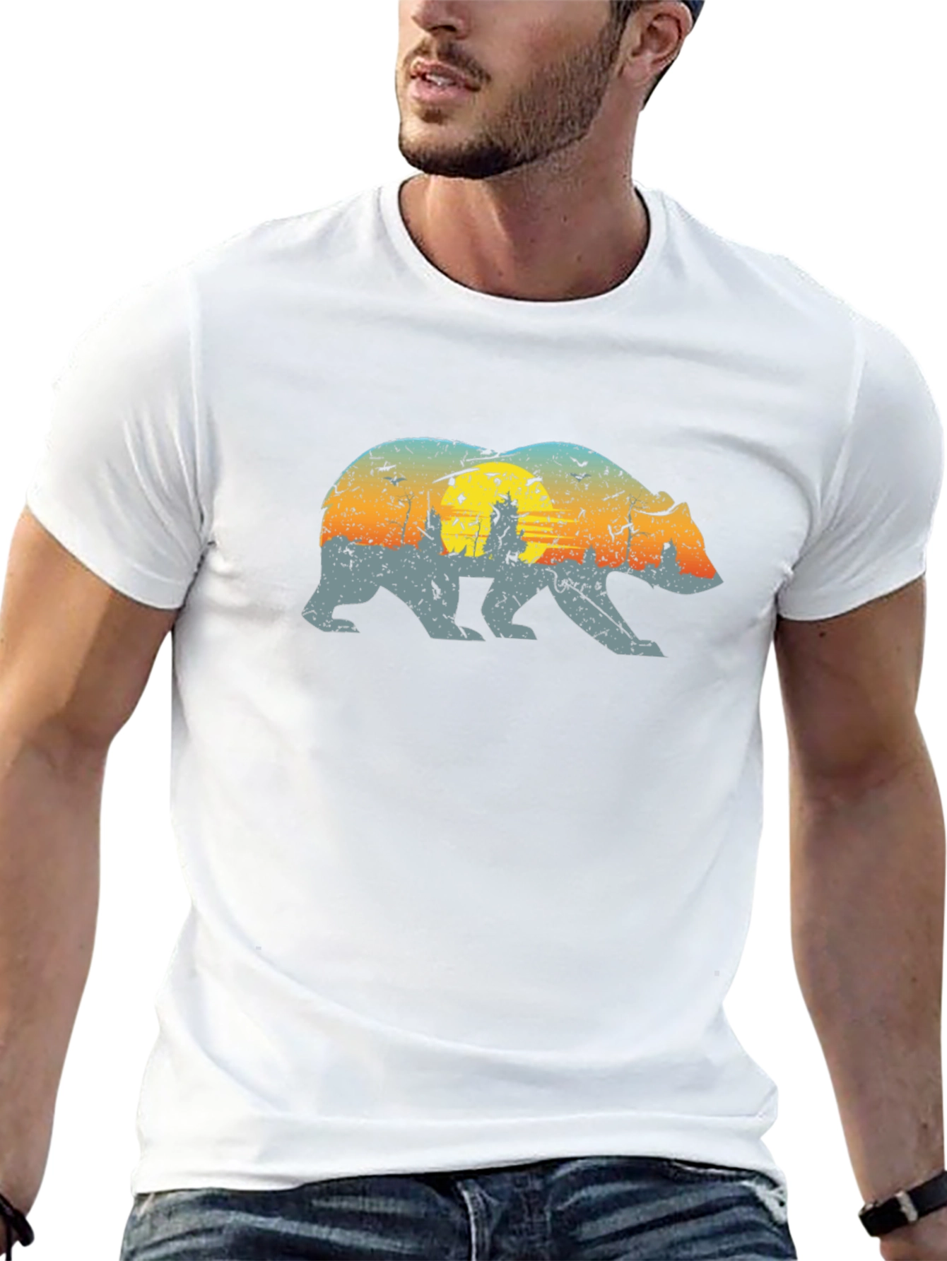 California Bear Graphic Tee - Black