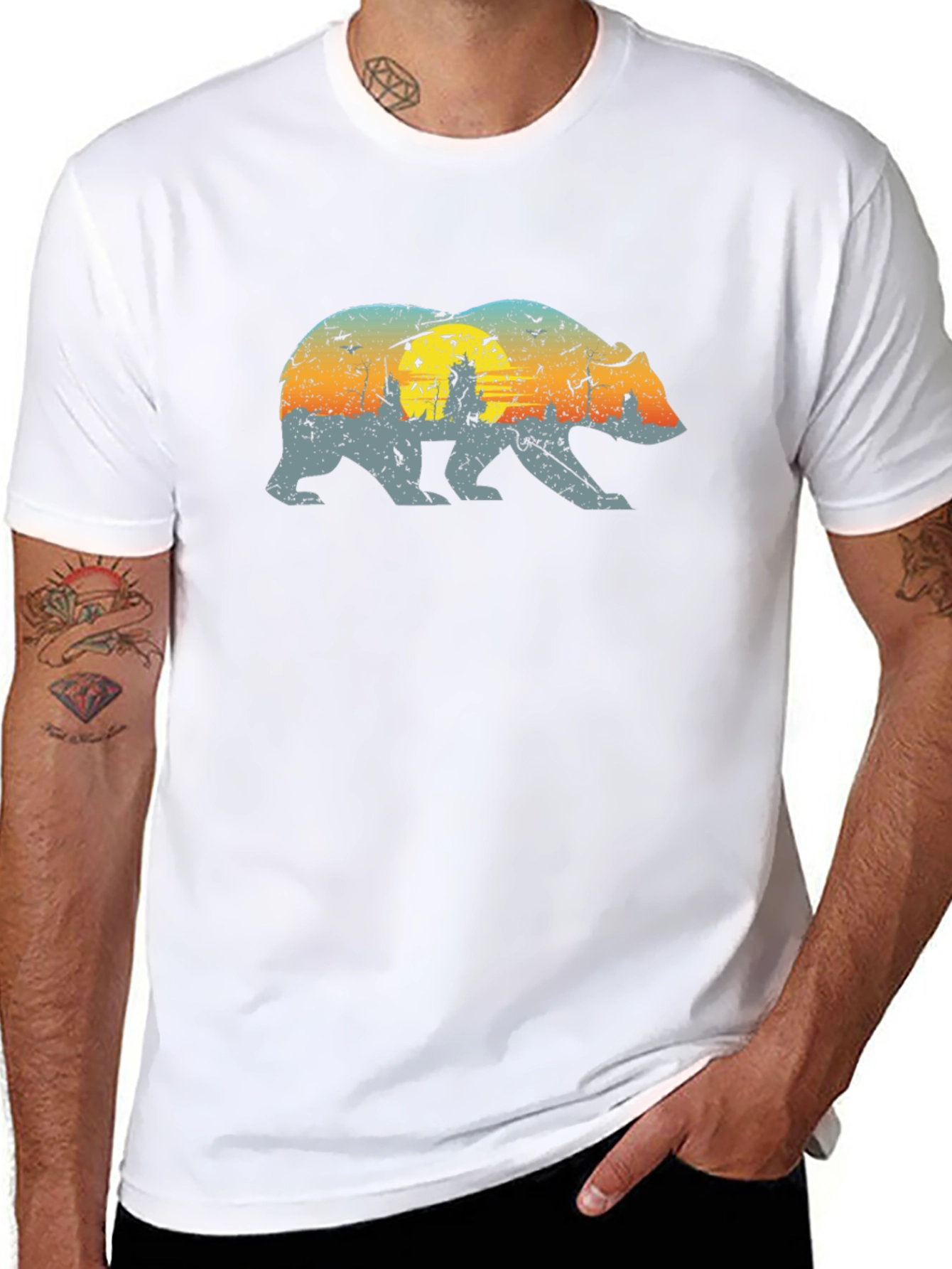 California Bear Graphic Tee - Black