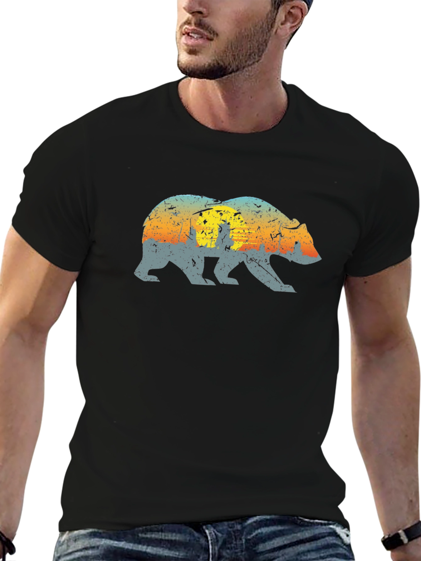 California Bear Graphic Tee - Black