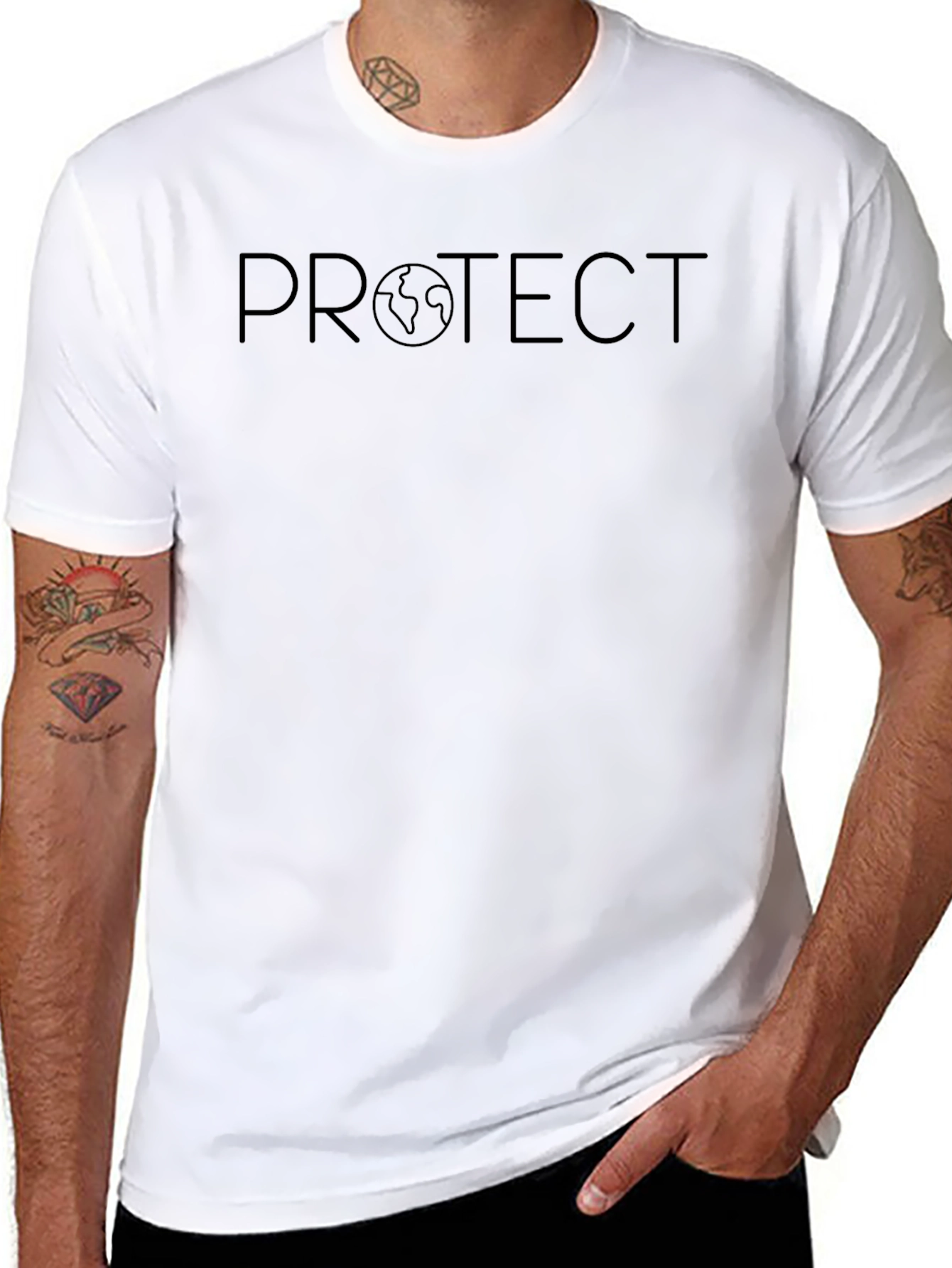 Protect Earth Graphic Tee - Black
