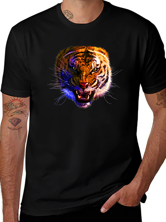 Fierce Tiger Graphic Black T-Shirt