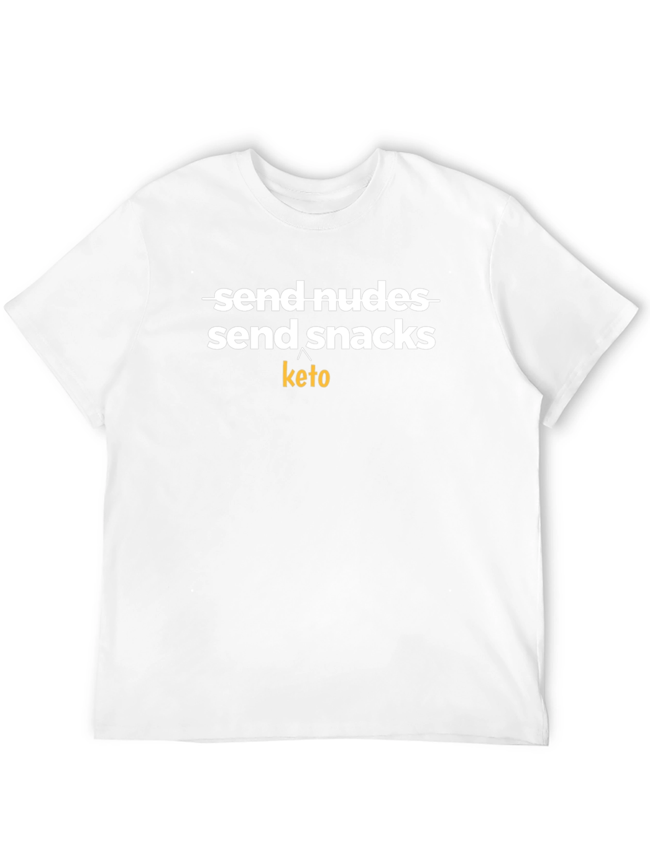 Send Snacks Keto T-Shirt - Black Novelty Tee