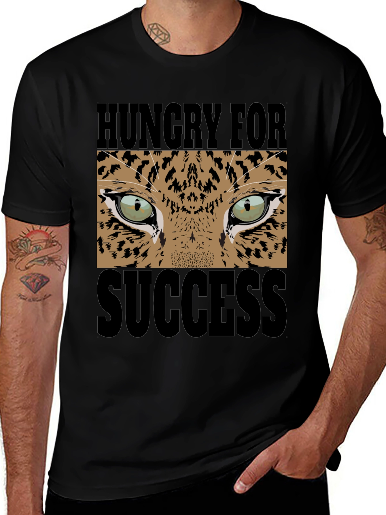 Hungry for Success Leopard Graphic Tee