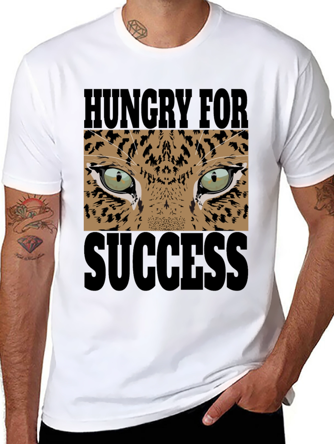 Hungry for Success Leopard Graphic Tee