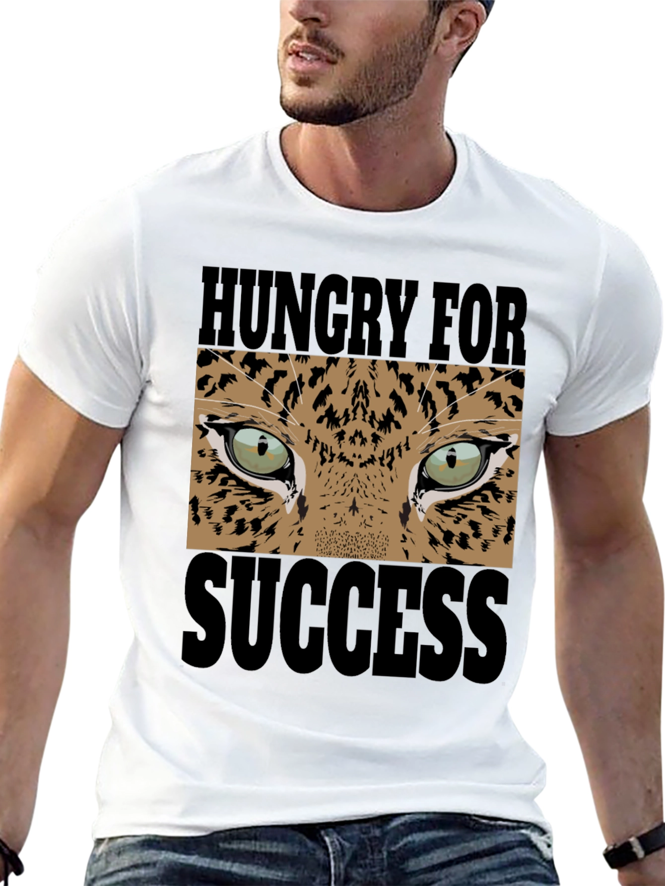 Hungry for Success Leopard Graphic Tee