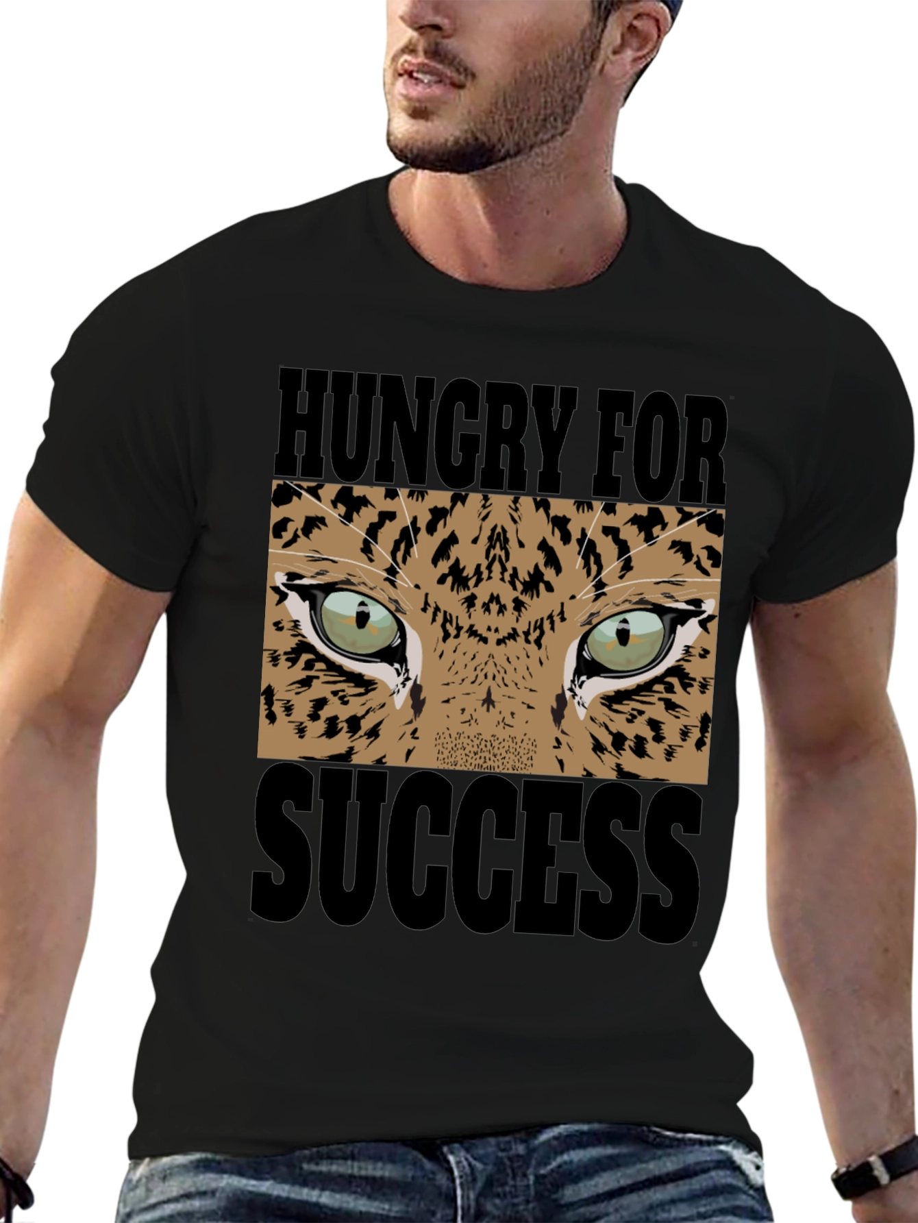 Hungry for Success Leopard Graphic Tee