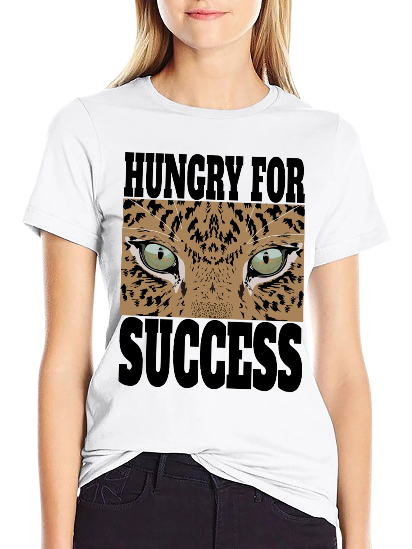 Hungry for Success Leopard Graphic Tee