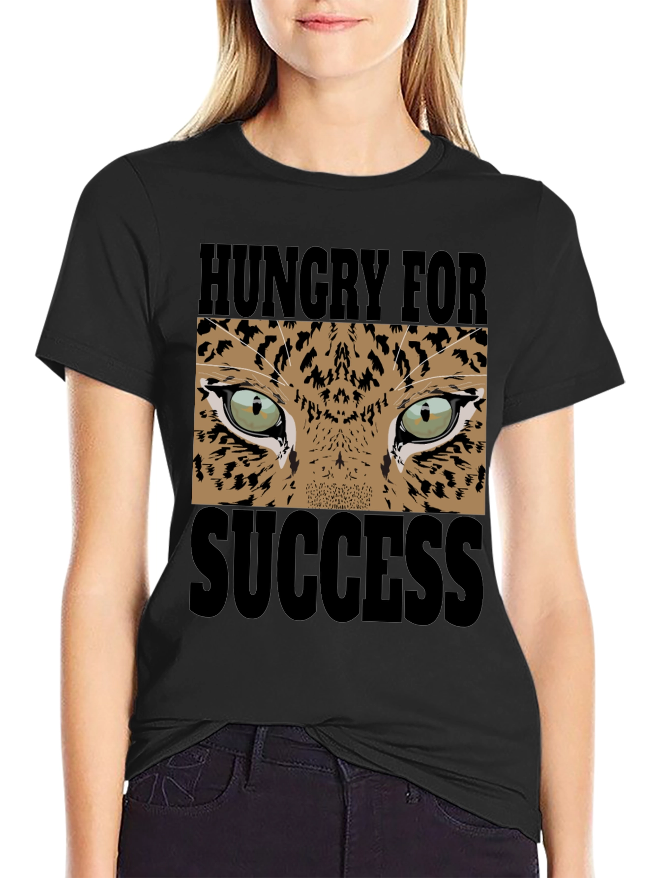 Hungry for Success Leopard Graphic Tee