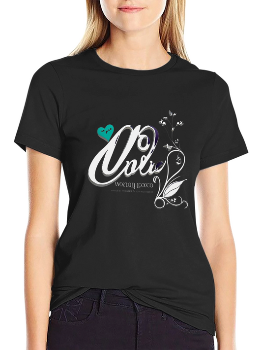 Stylish Black Graphic Tee - Oolo Design