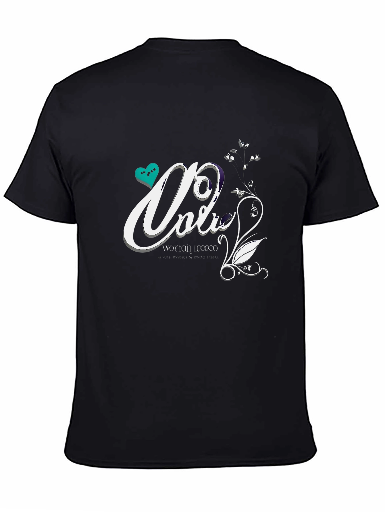 Stylish Black Graphic Tee - Oolo Design