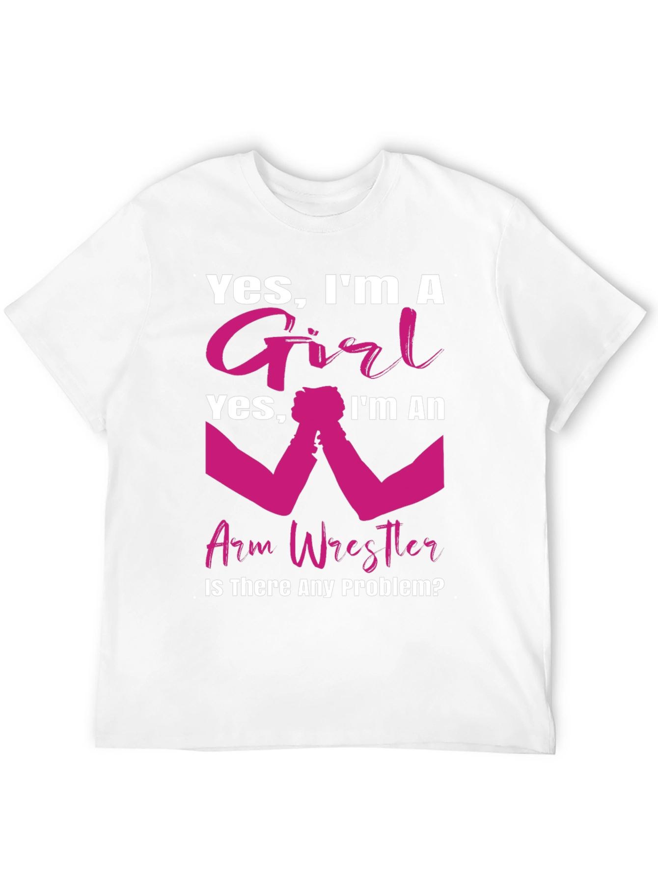 Girl Arm Wrestler T-Shirt - Powerful & Playful Design