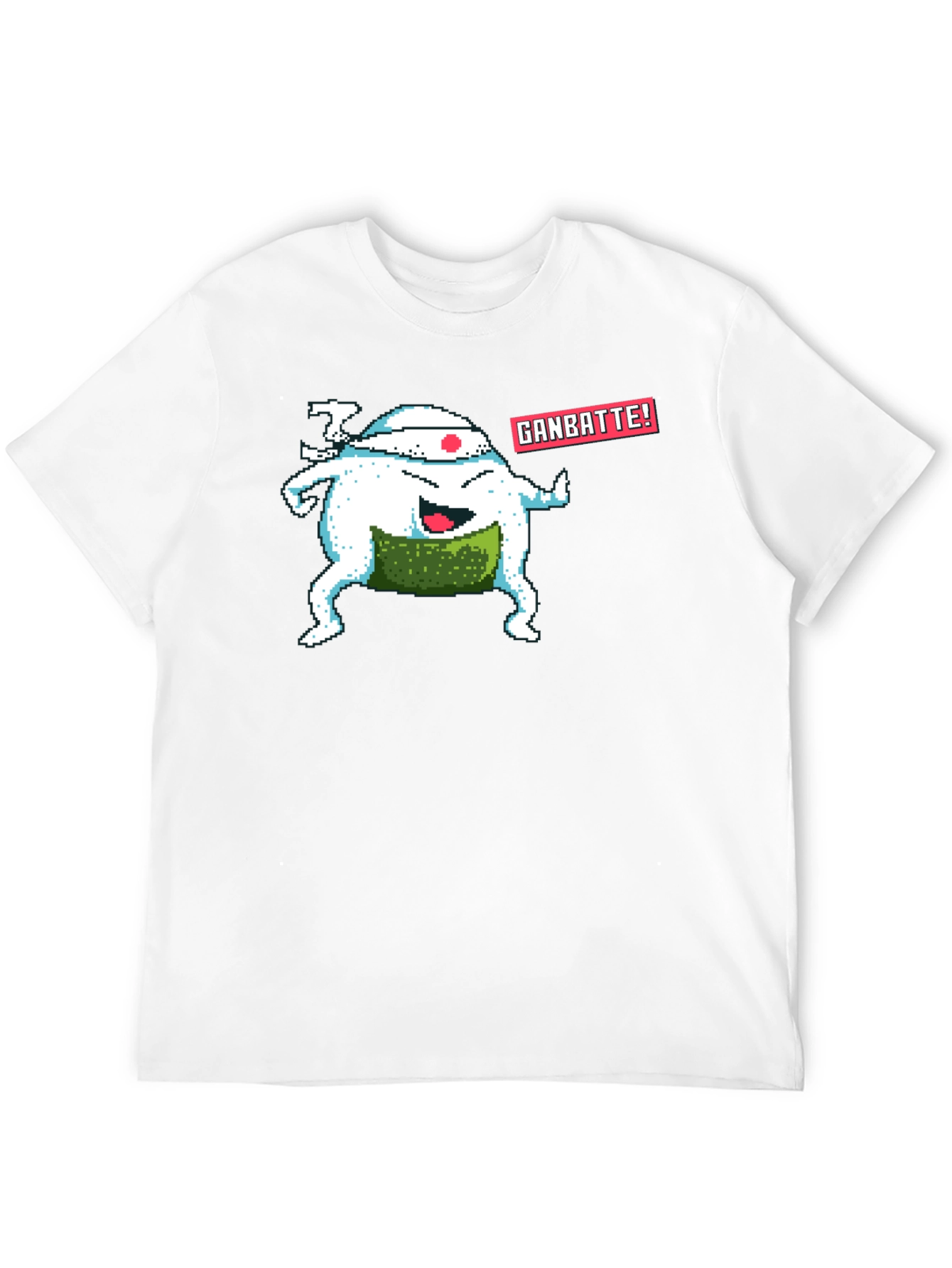 Pixel Art Sushi T-Shirt - Ganbatte! Design