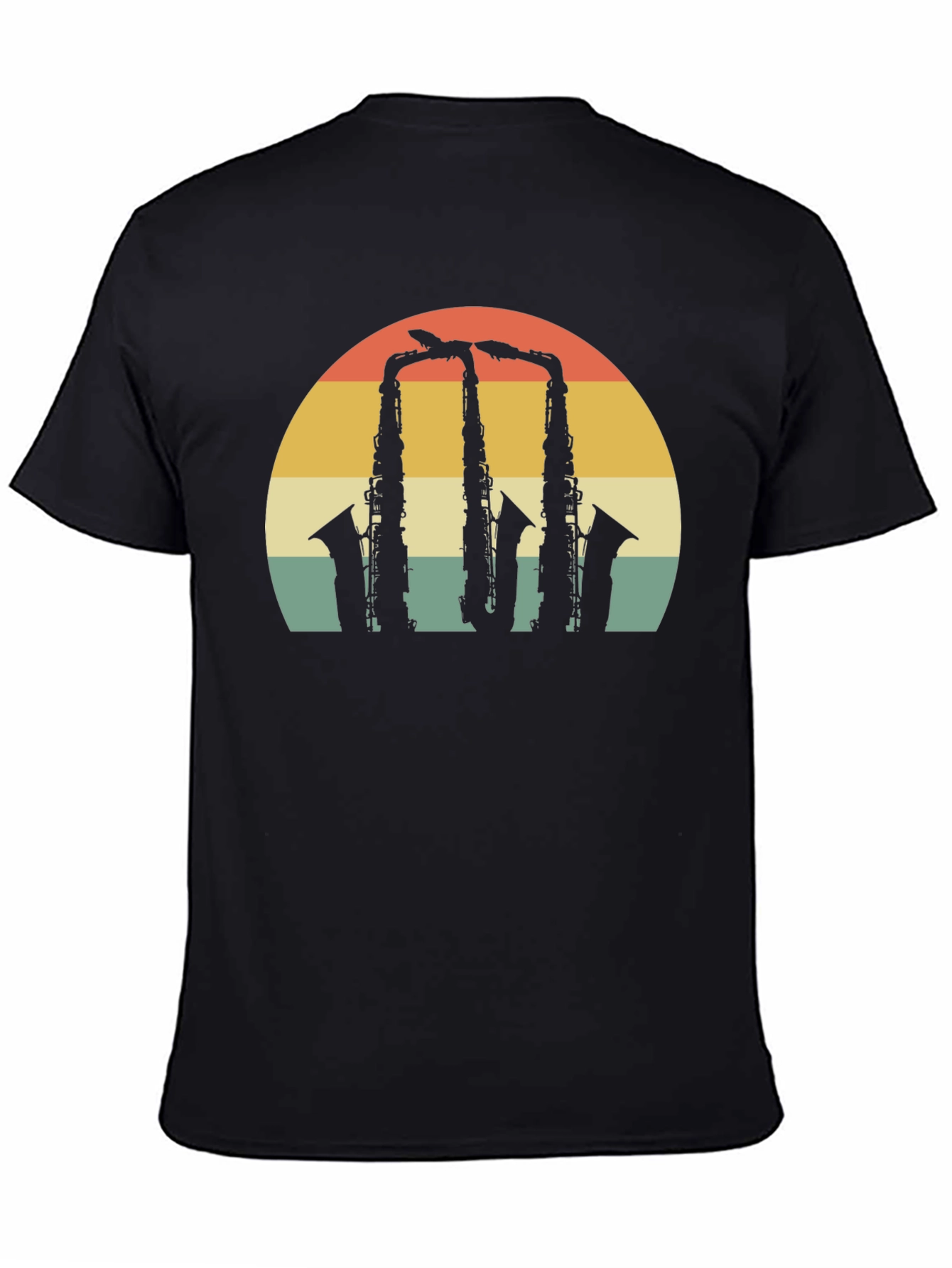 Retro Saxophone Sunset Graphic Tee