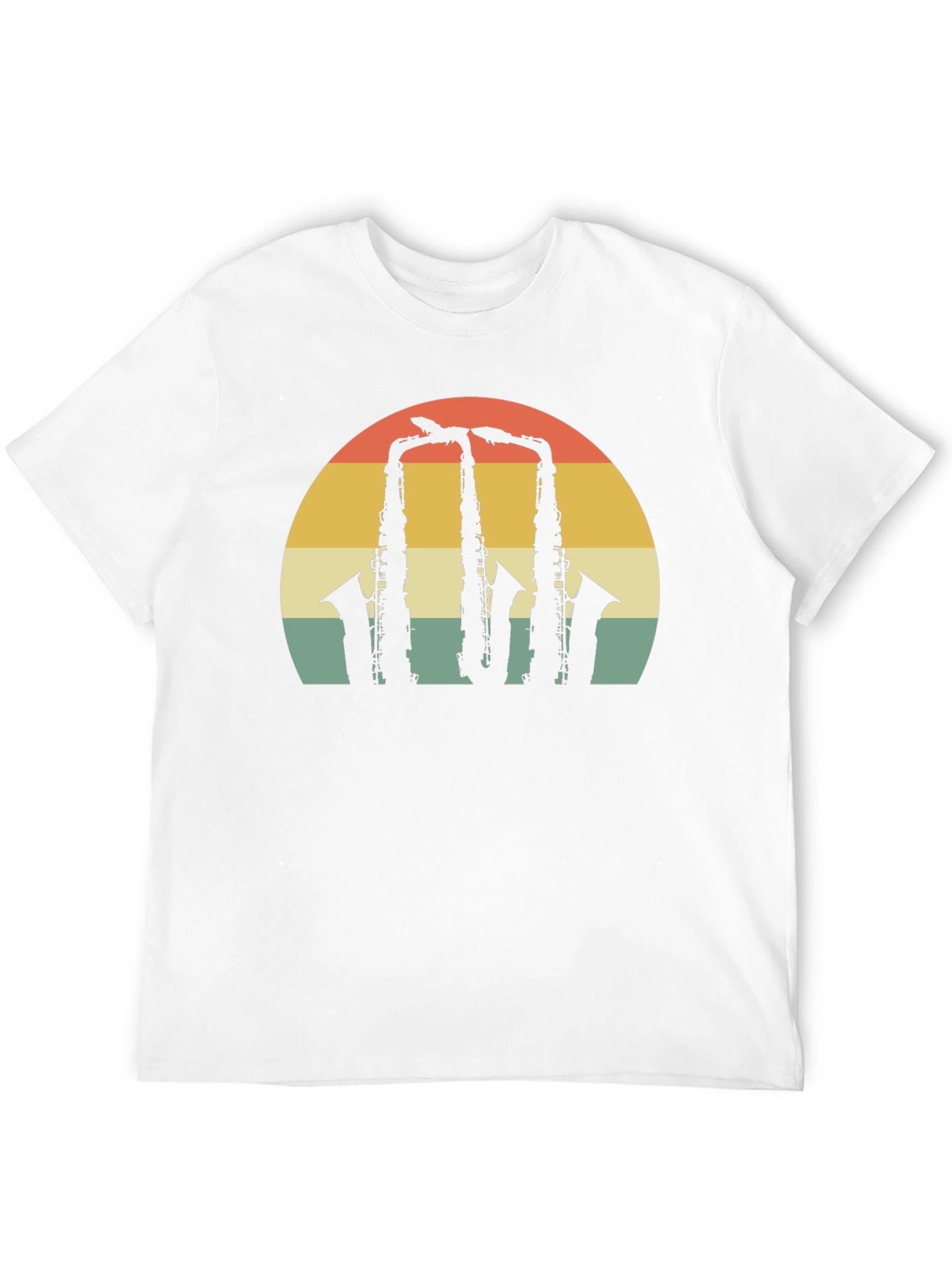 Retro Saxophone Sunset Graphic Tee
