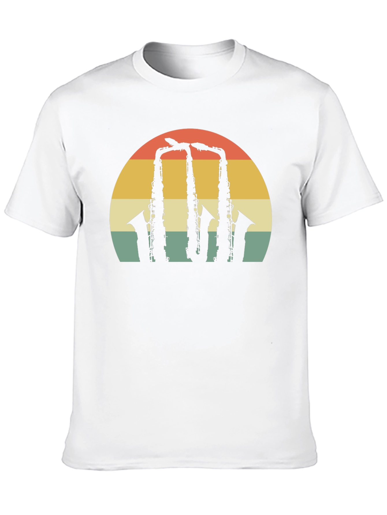Retro Saxophone Sunset Graphic Tee