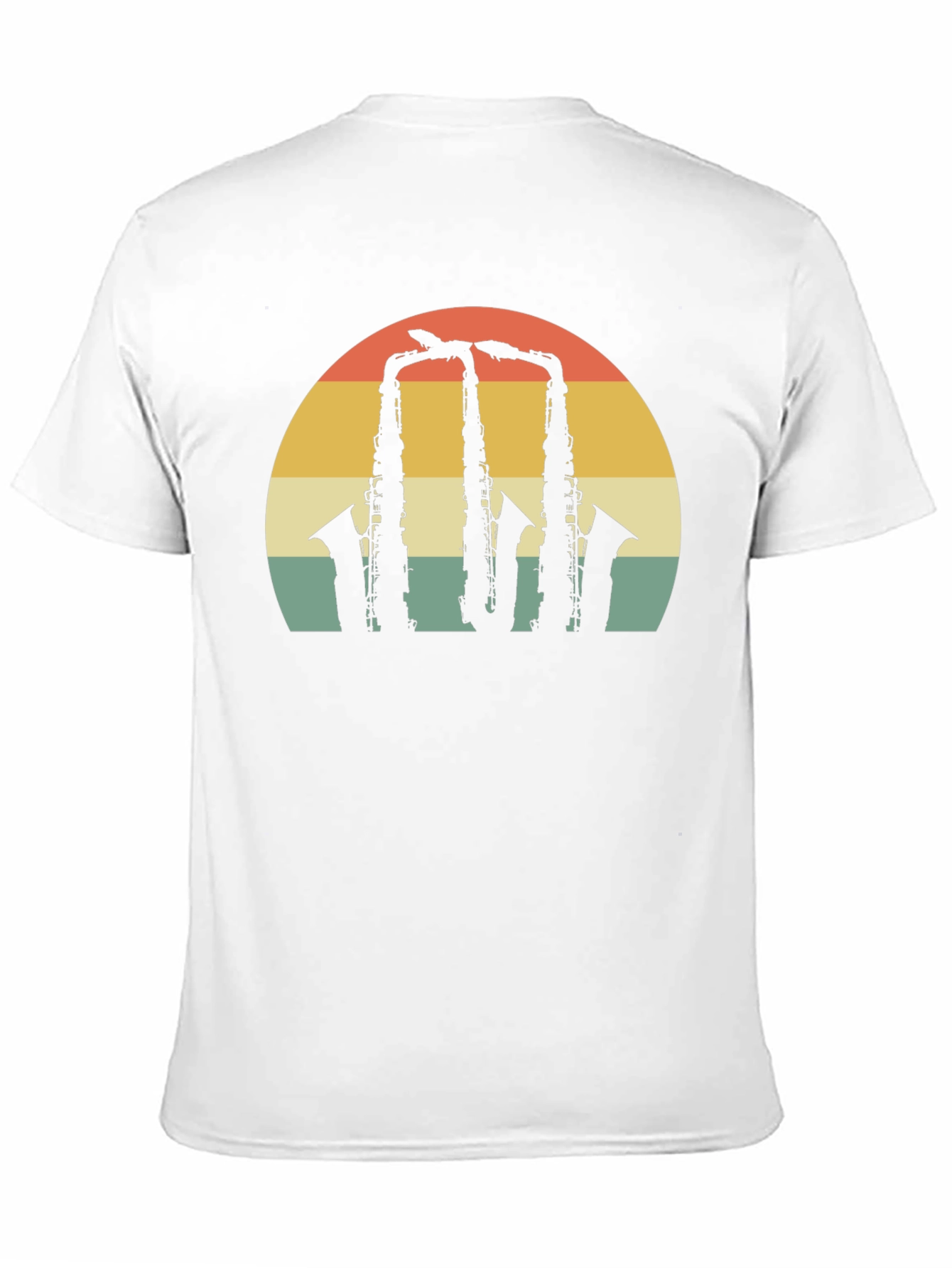 Retro Saxophone Sunset Graphic Tee