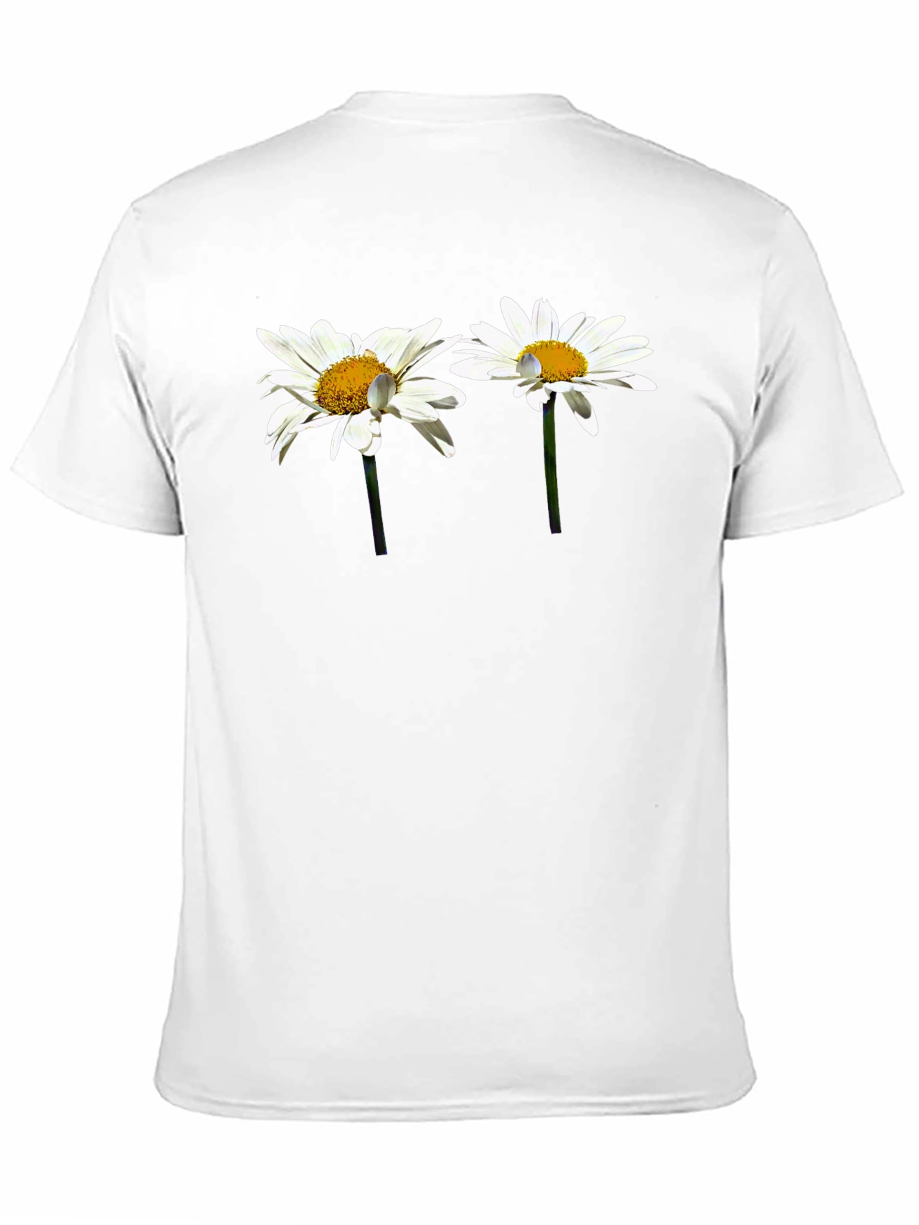 Daisy Flower Graphic Black T-Shirt