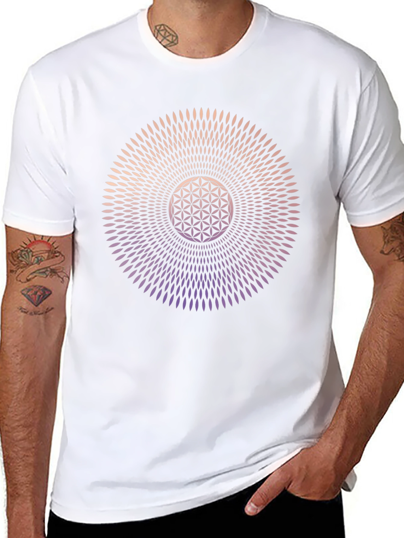 Sacred Geometry Flower of Life Graphic Tee