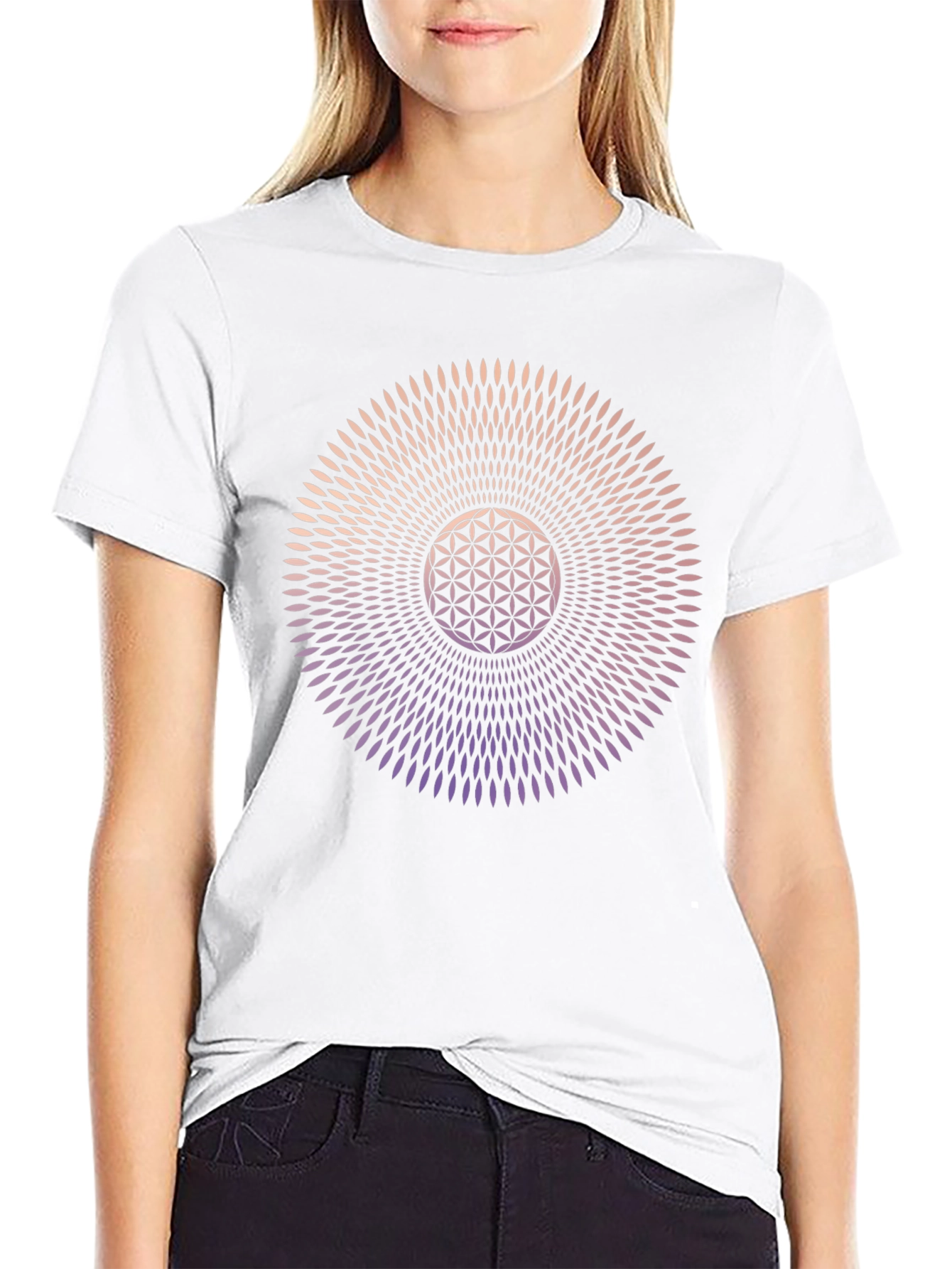 Sacred Geometry Flower of Life Graphic Tee