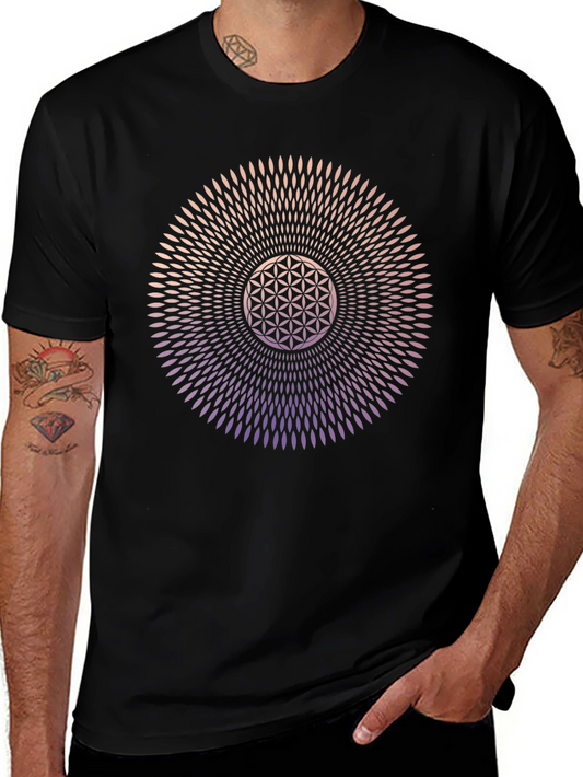 Sacred Geometry Flower of Life Graphic Tee
