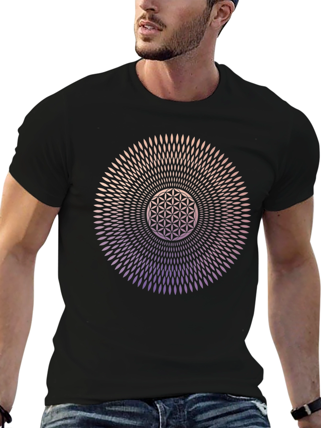 Sacred Geometry Flower of Life Graphic Tee