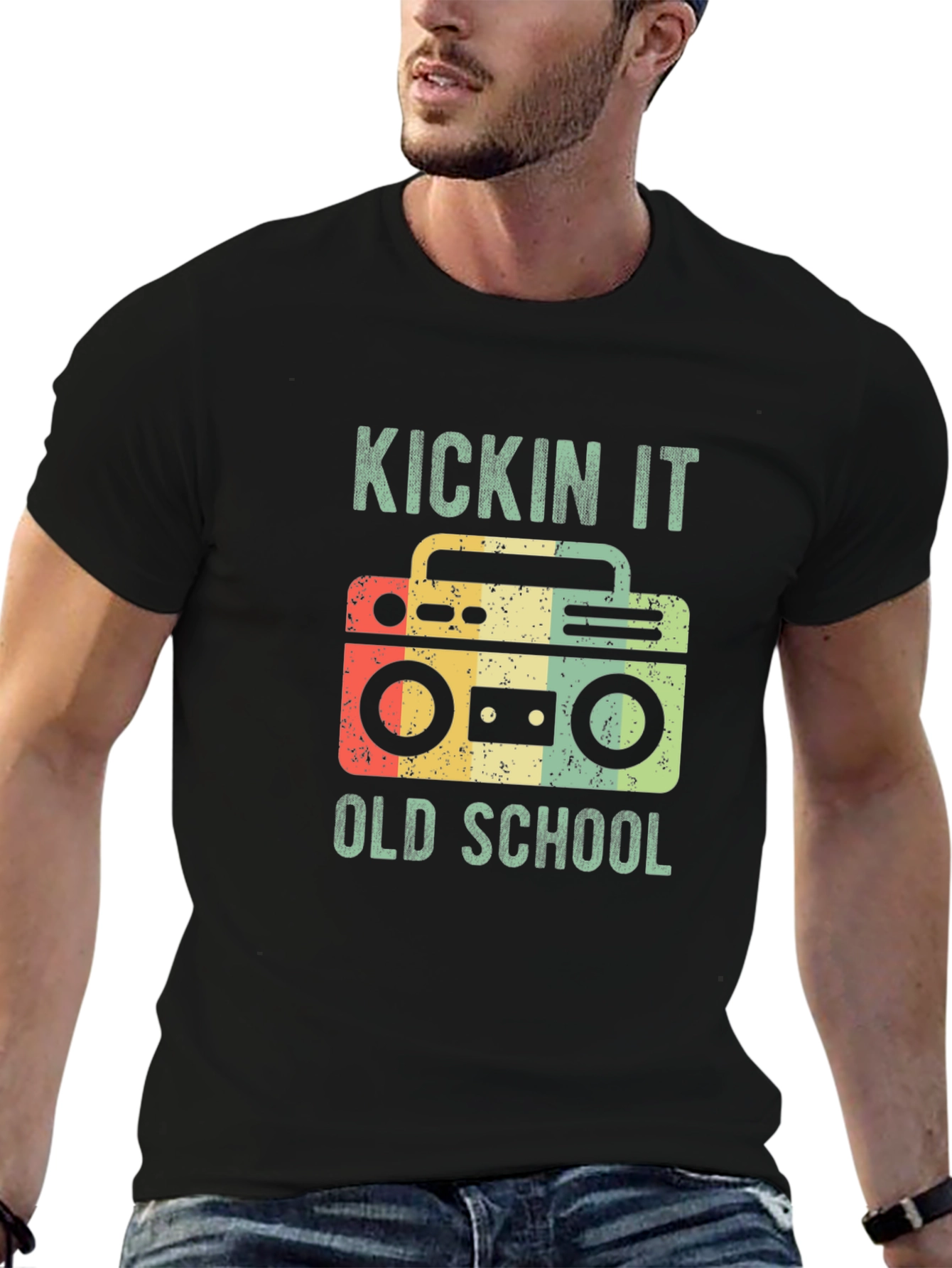 Retro Boombox T-Shirt - Kickin It Old School!