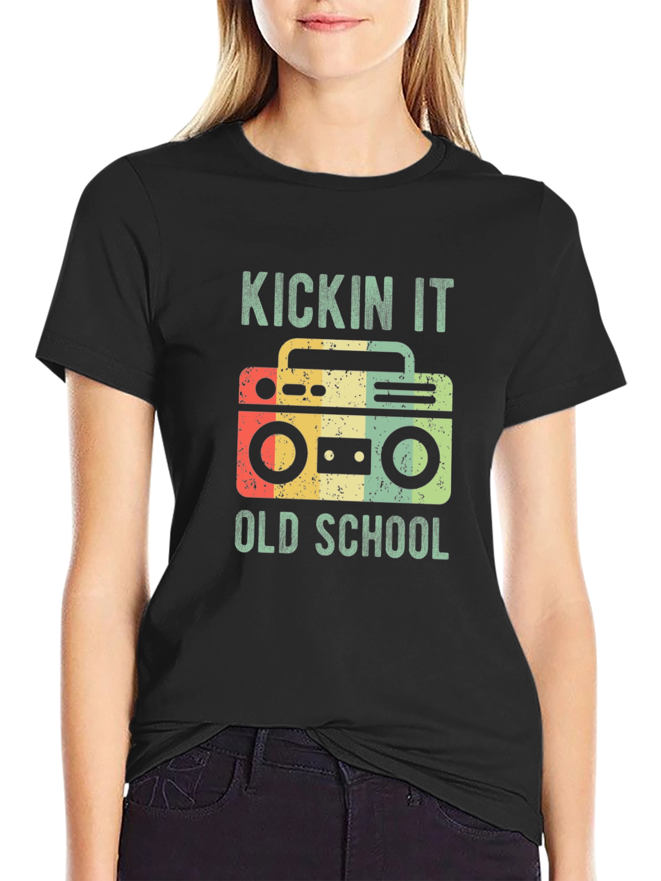 Retro Boombox T-Shirt - Kickin It Old School!