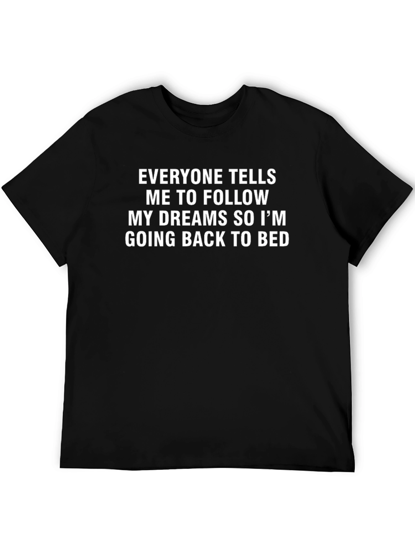 Funny Going Back To Bed Black T-Shirt