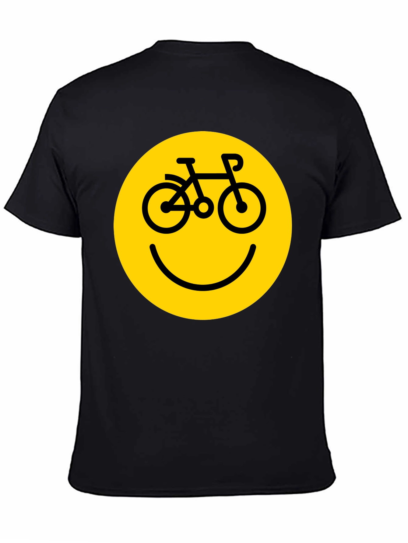 Smiley Face Bike T-Shirt - Yellow Graphic