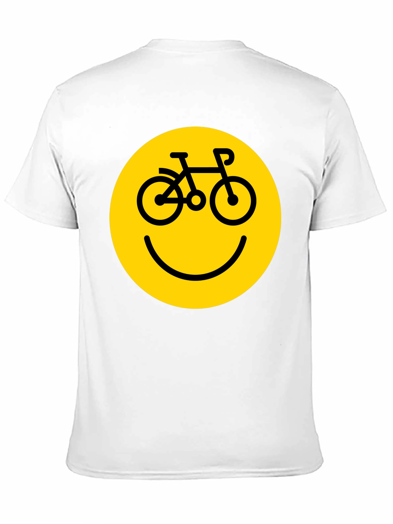 Smiley Face Bike T-Shirt - Yellow Graphic