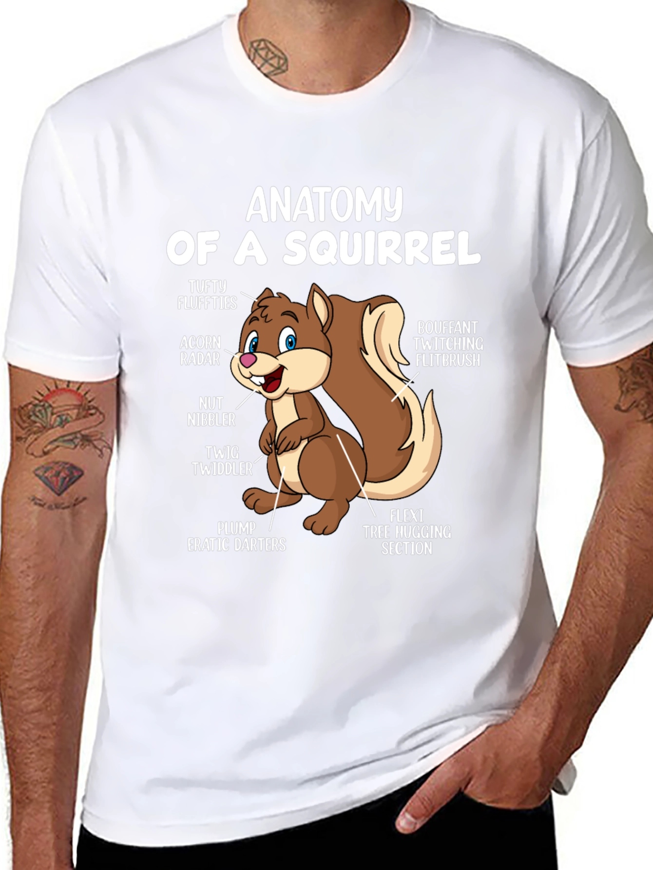 Anatomy of a Squirrel T-Shirt - Funny Animal Tee