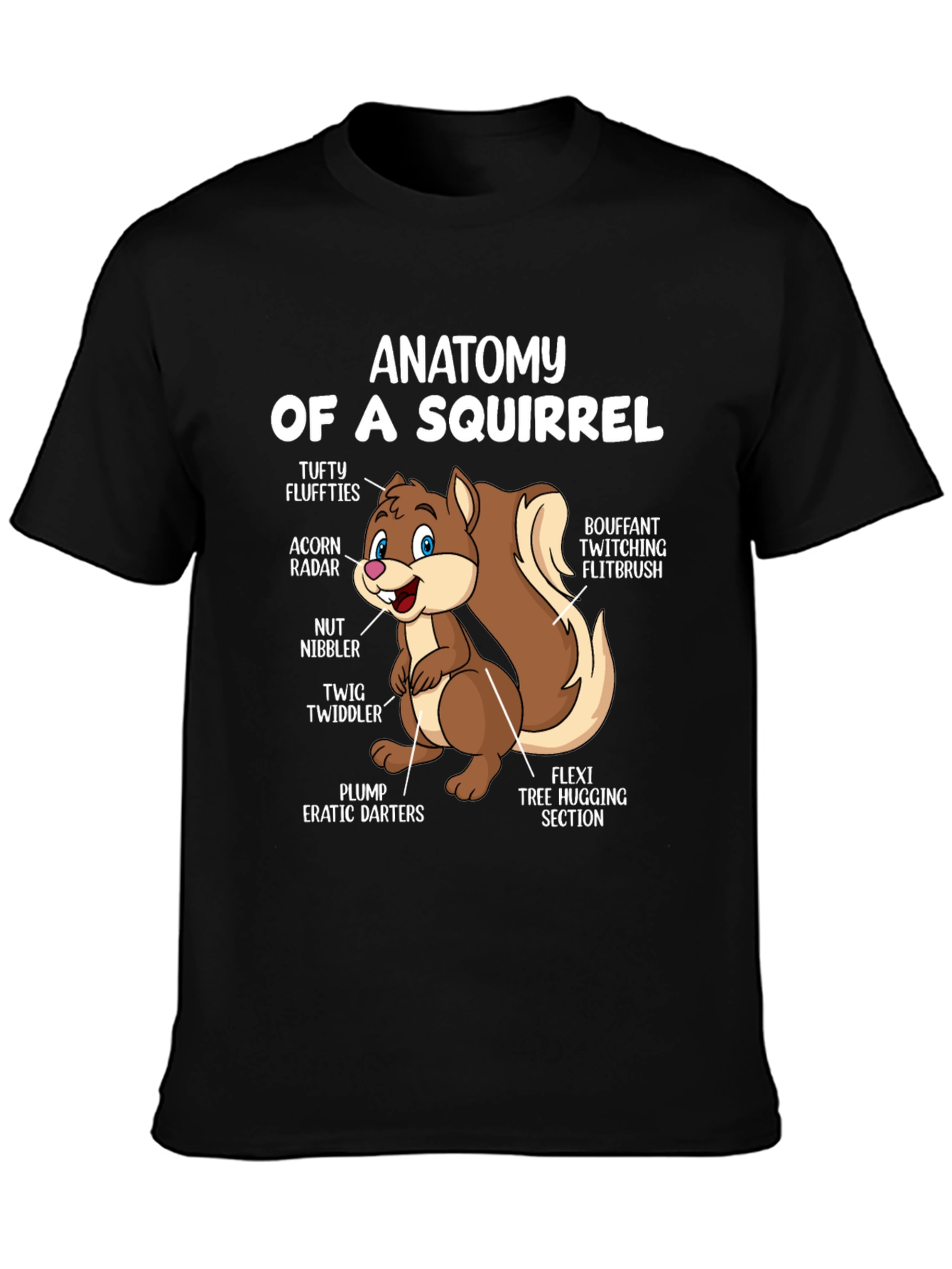 Anatomy of a Squirrel T-Shirt - Funny Animal Tee
