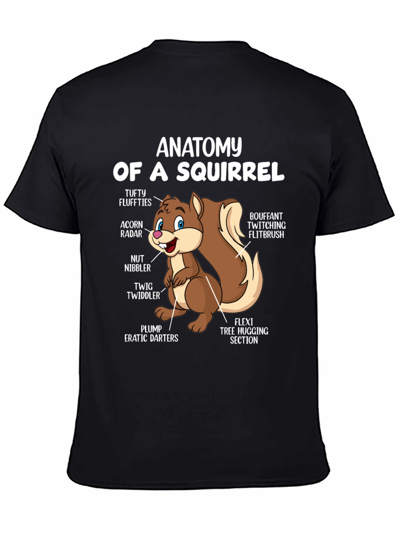 Anatomy of a Squirrel T-Shirt - Funny Animal Tee