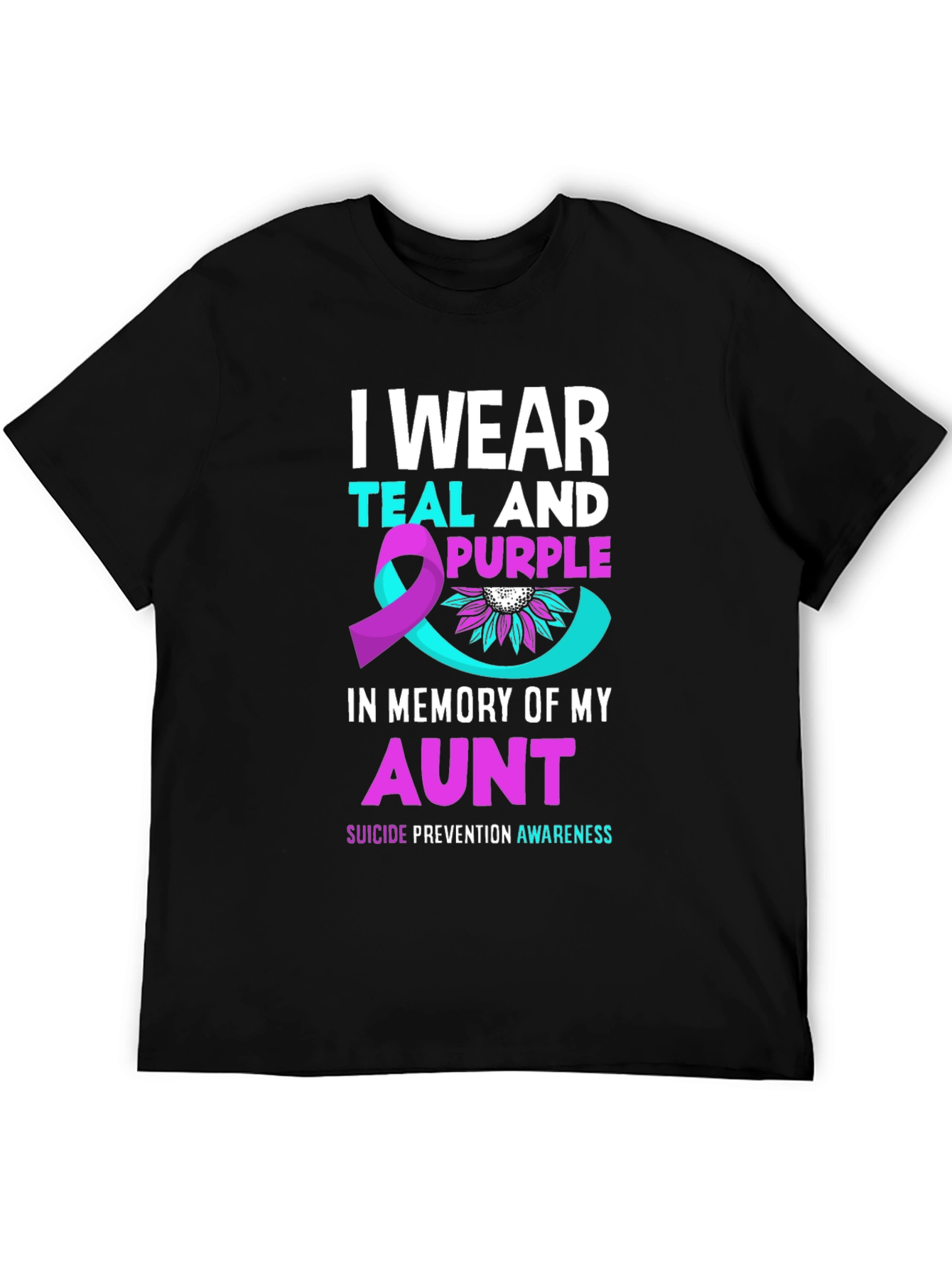 Teal and Purple Suicide Prevention Awareness T-Shirt