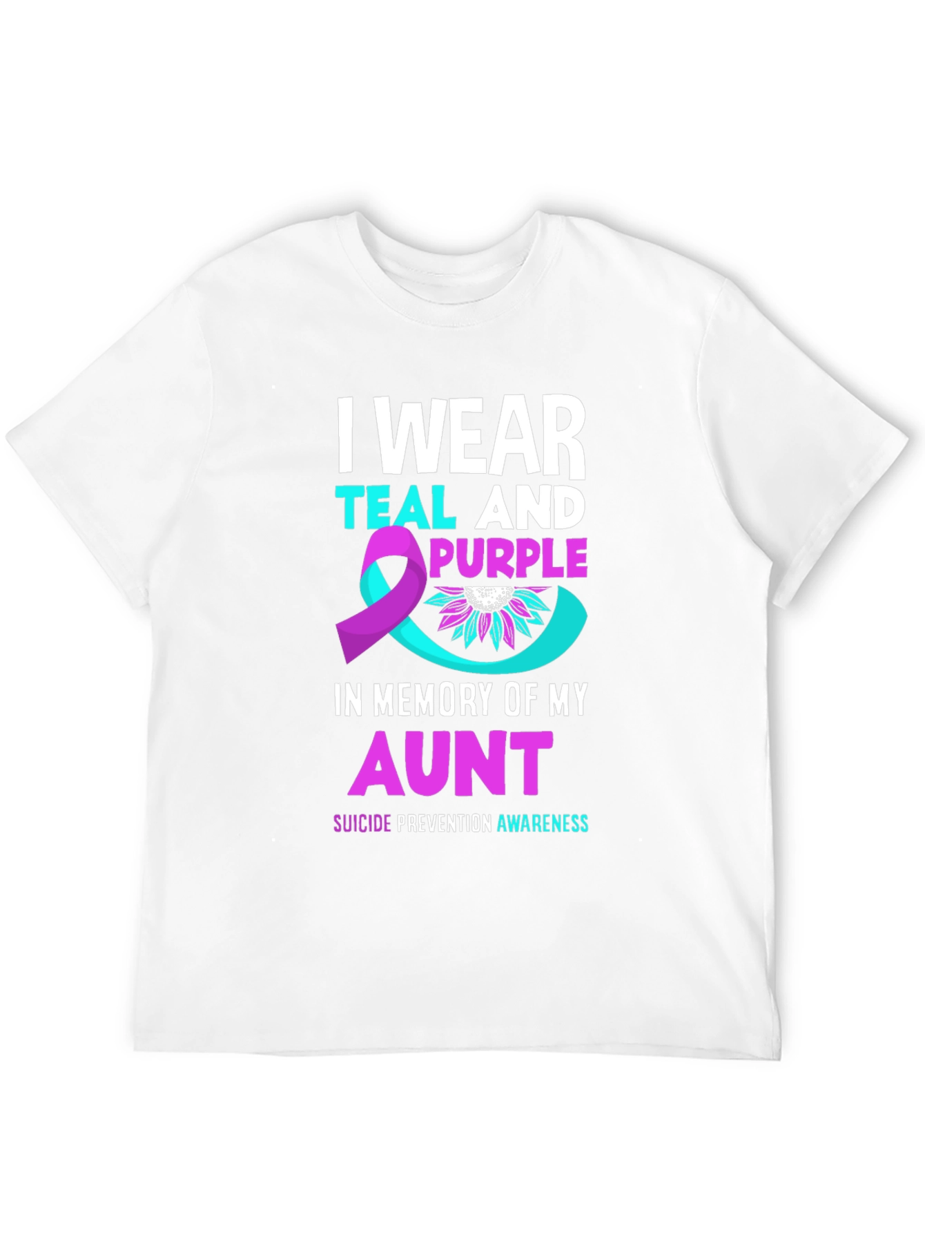Teal and Purple Suicide Prevention Awareness T-Shirt