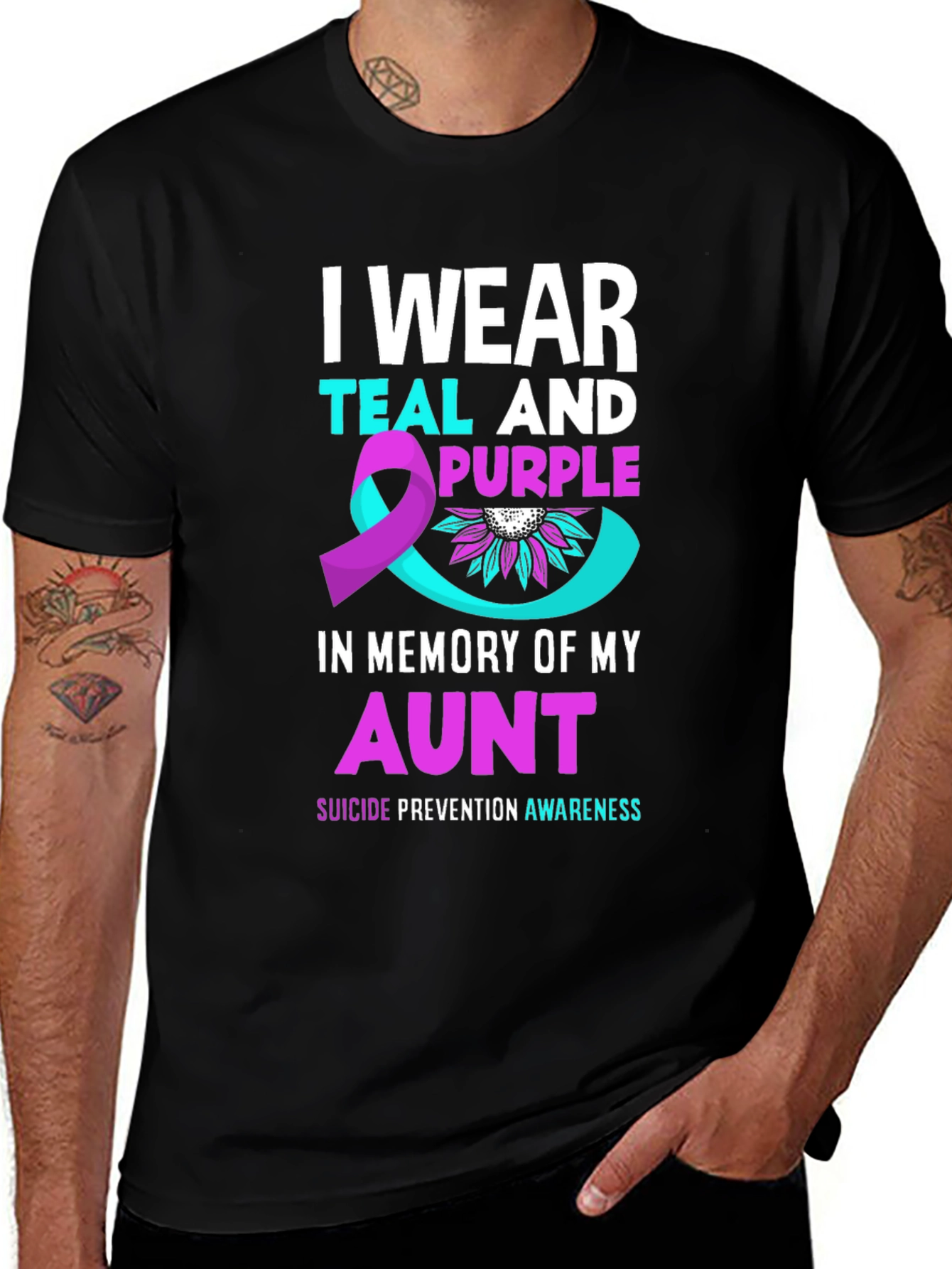 Teal and Purple Suicide Prevention Awareness T-Shirt