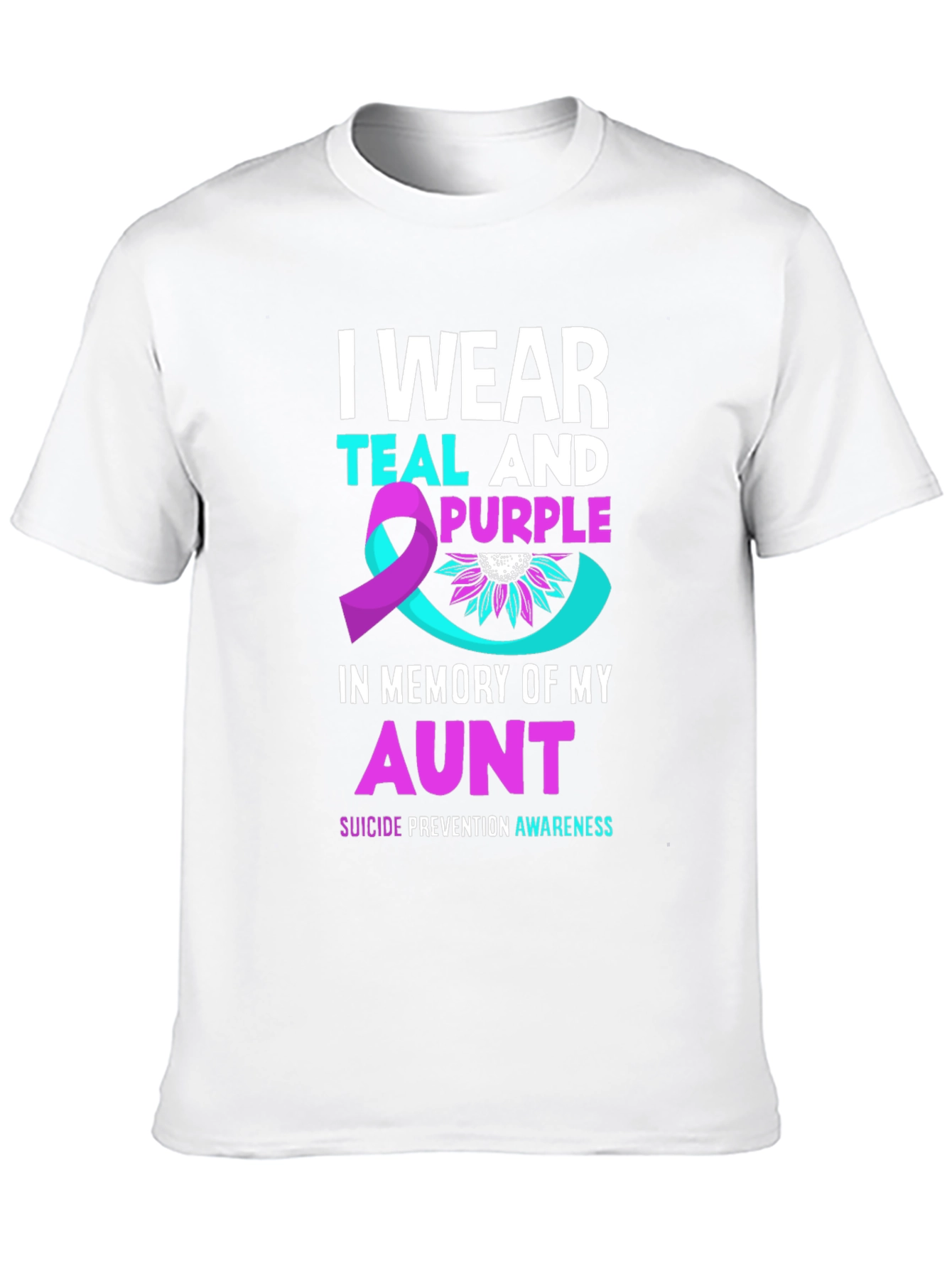 Teal and Purple Suicide Prevention Awareness T-Shirt