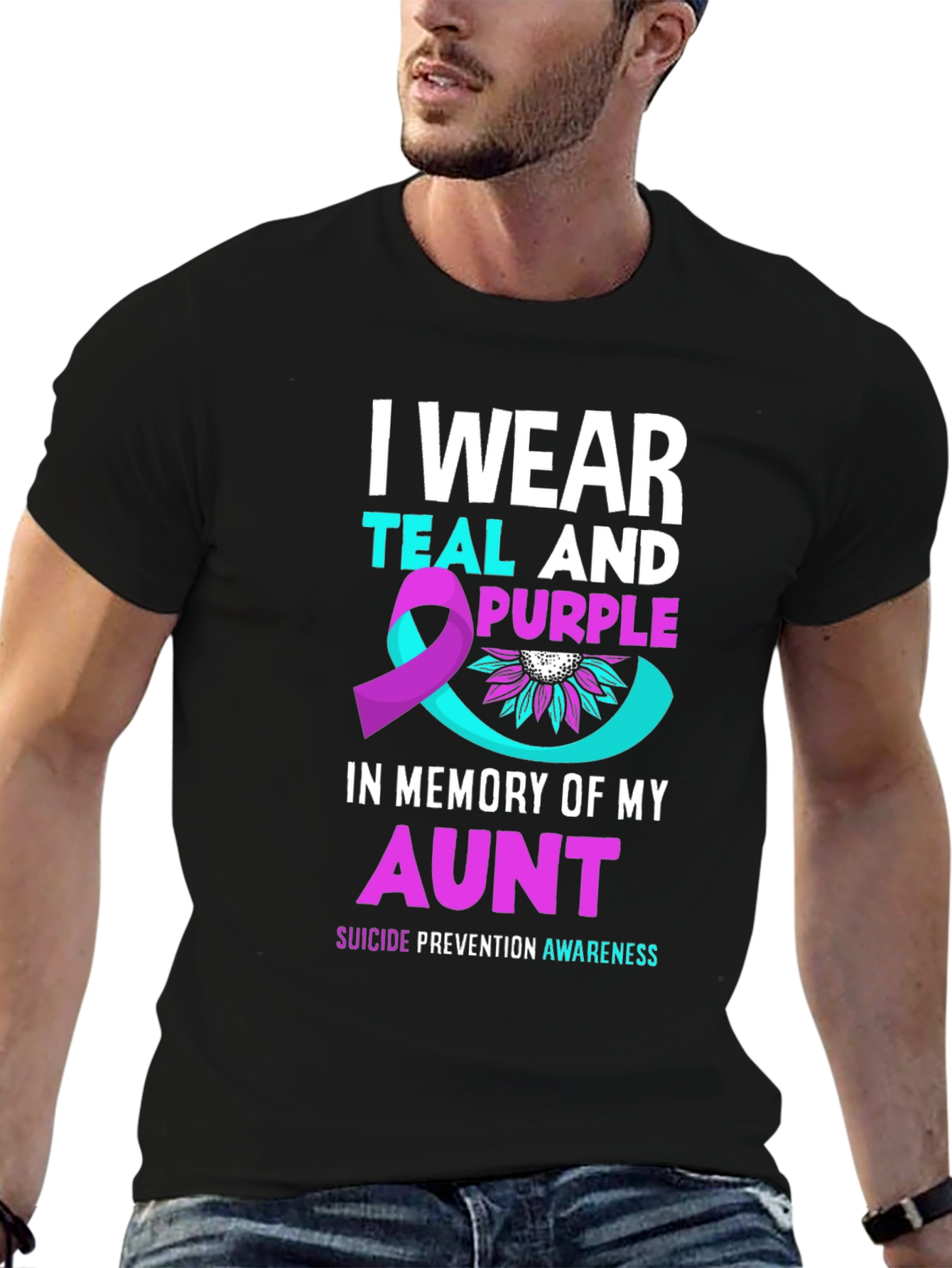 Teal and Purple Suicide Prevention Awareness T-Shirt