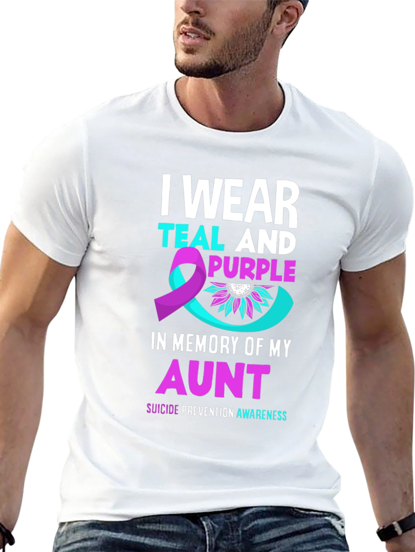 Teal and Purple Suicide Prevention Awareness T-Shirt