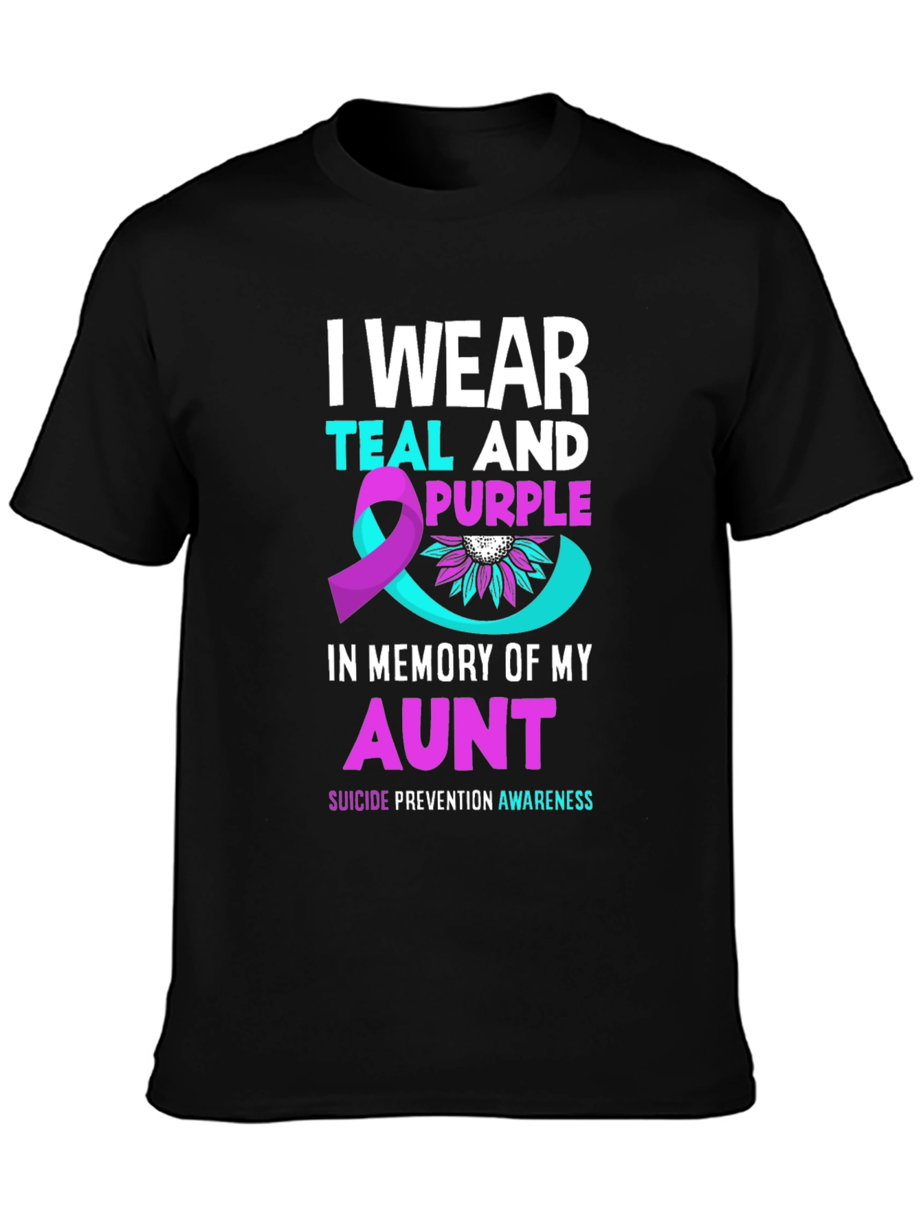 Teal and Purple Suicide Prevention Awareness T-Shirt
