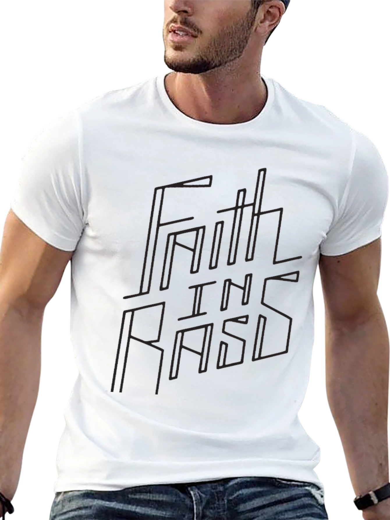 Faith In RASU Graphic T-Shirt - Stylish Menswear