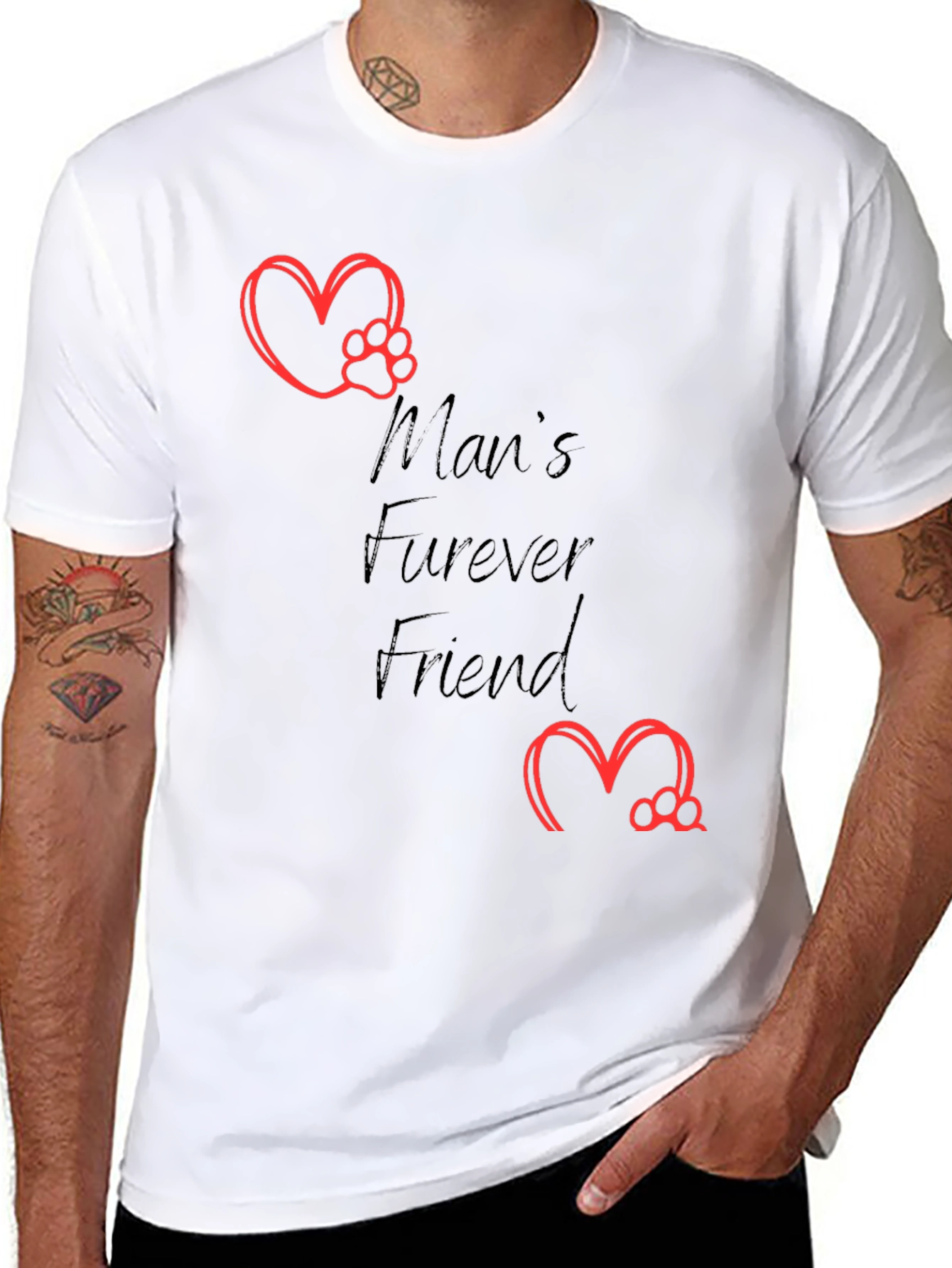 Mans Furever Friend T-Shirt - Pet Lover Tee