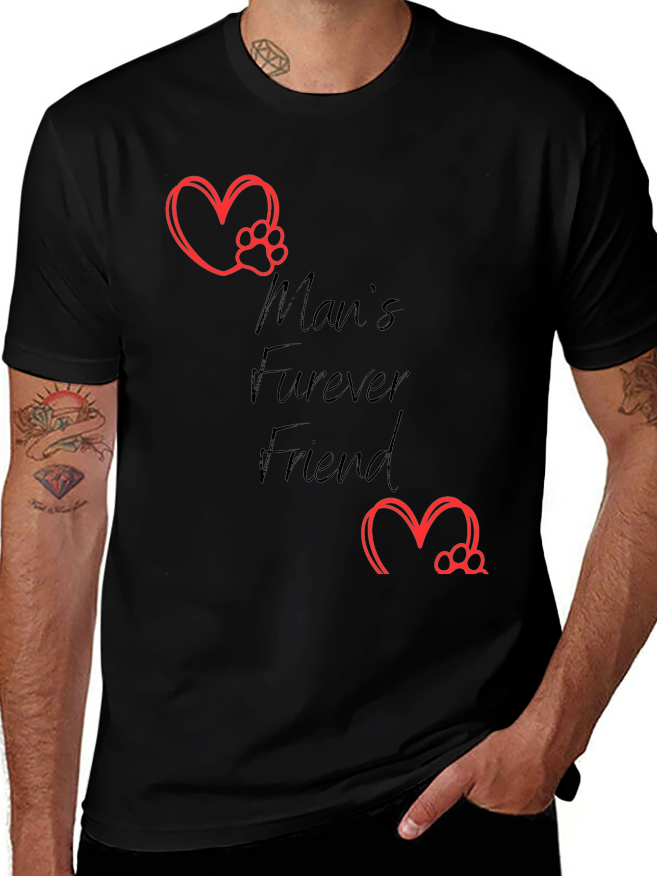 Mans Furever Friend T-Shirt - Pet Lover Tee
