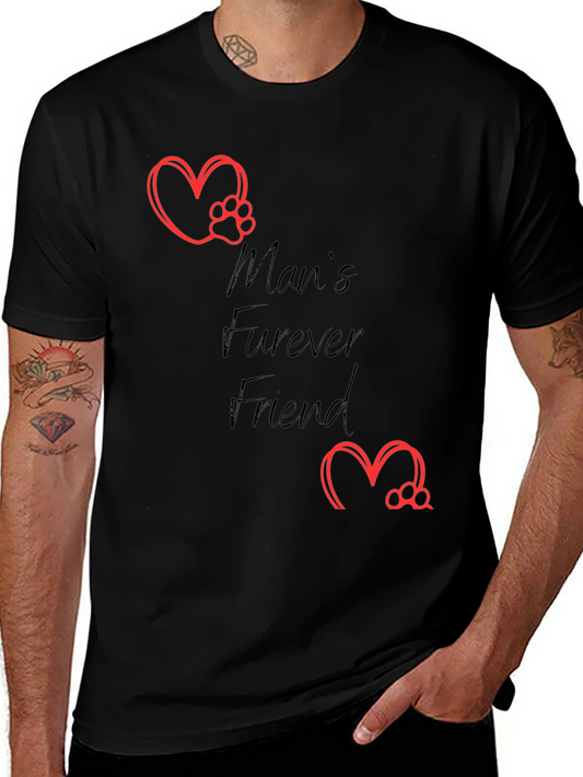 Mans Furever Friend T-Shirt - Pet Lover Tee