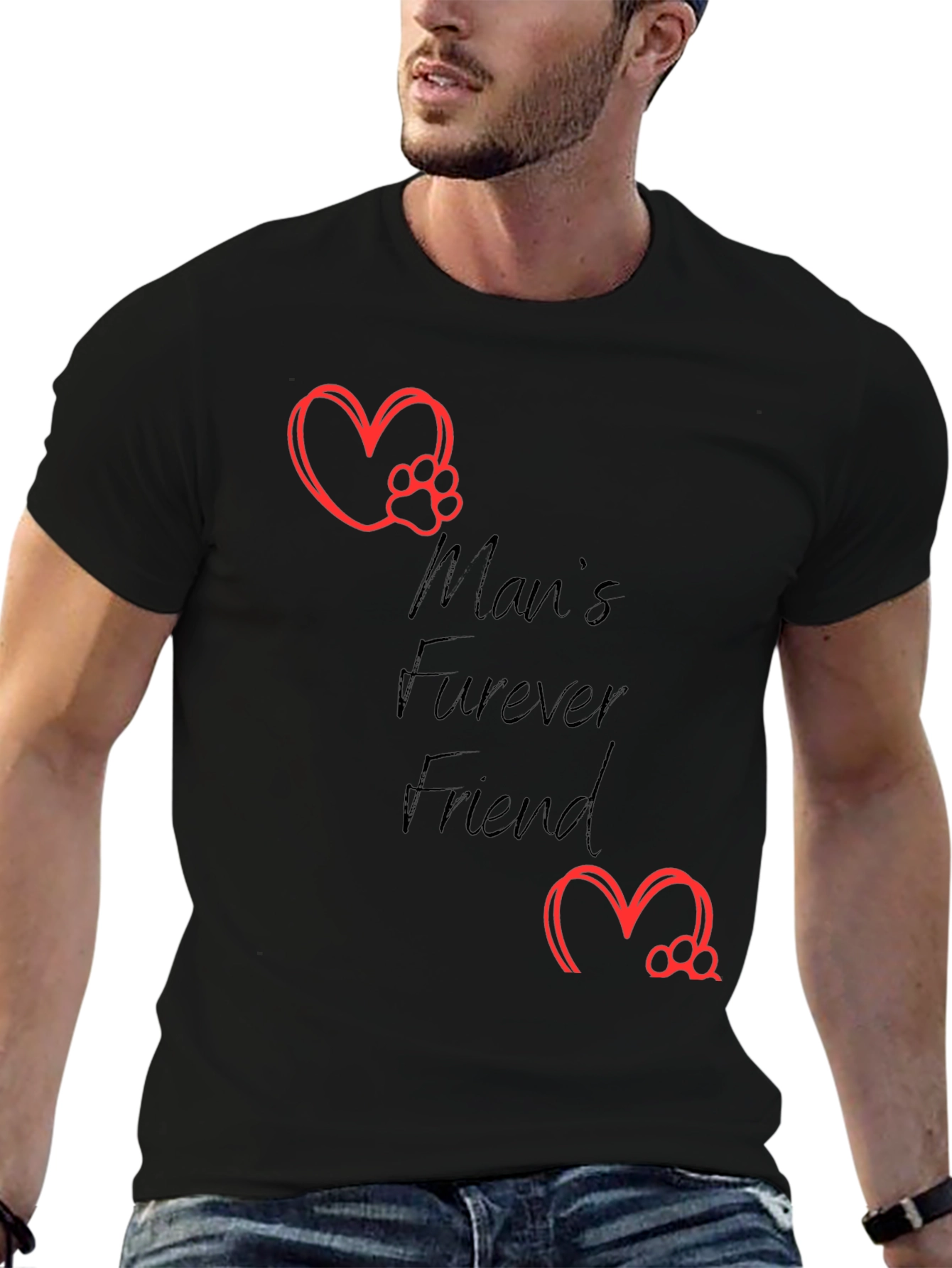 Mans Furever Friend T-Shirt - Pet Lover Tee