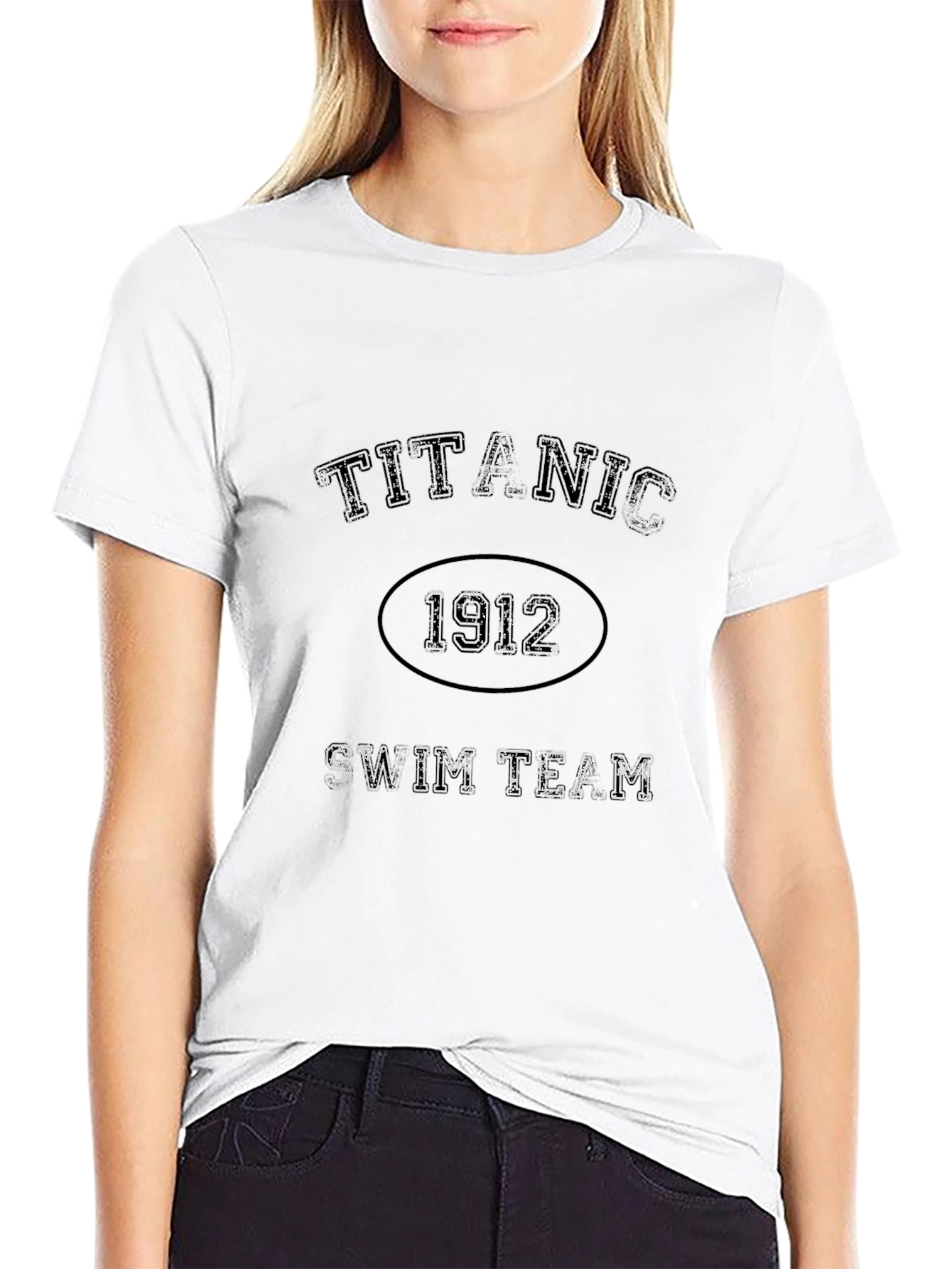 Titanic Swim Team 1912 Black T-Shirt