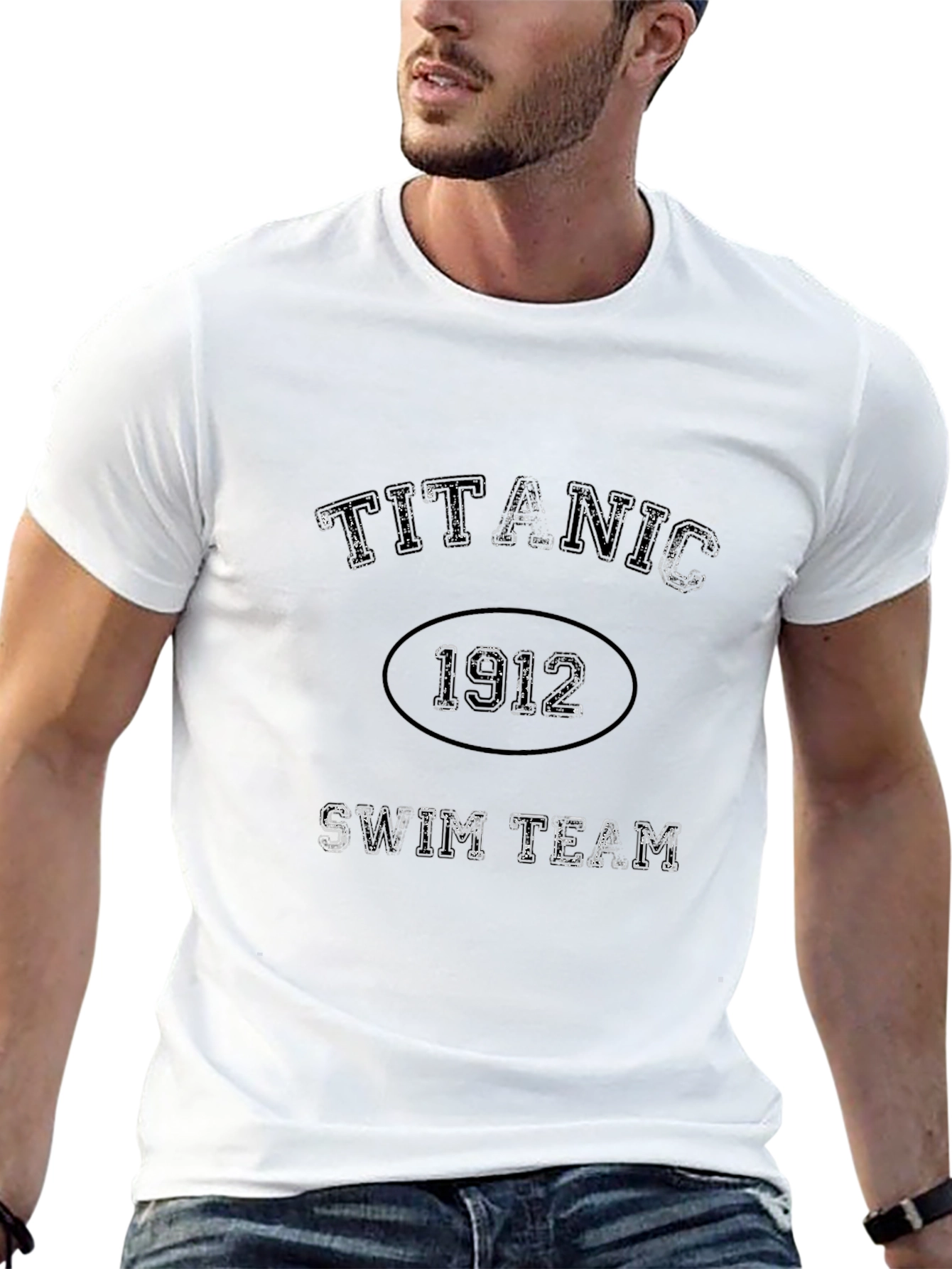 Titanic Swim Team 1912 Black T-Shirt